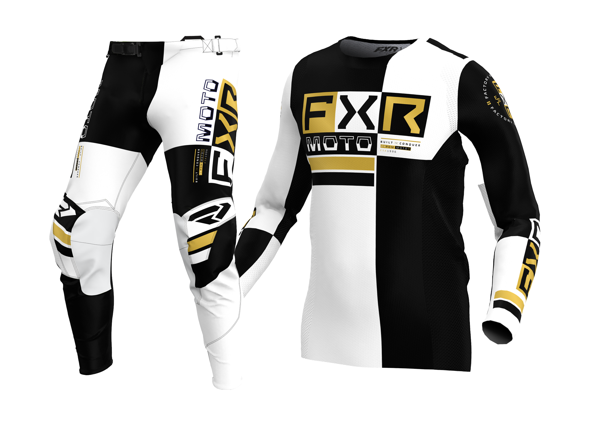 FXR Crosskleding Podium Battalion - Wit / Zwart