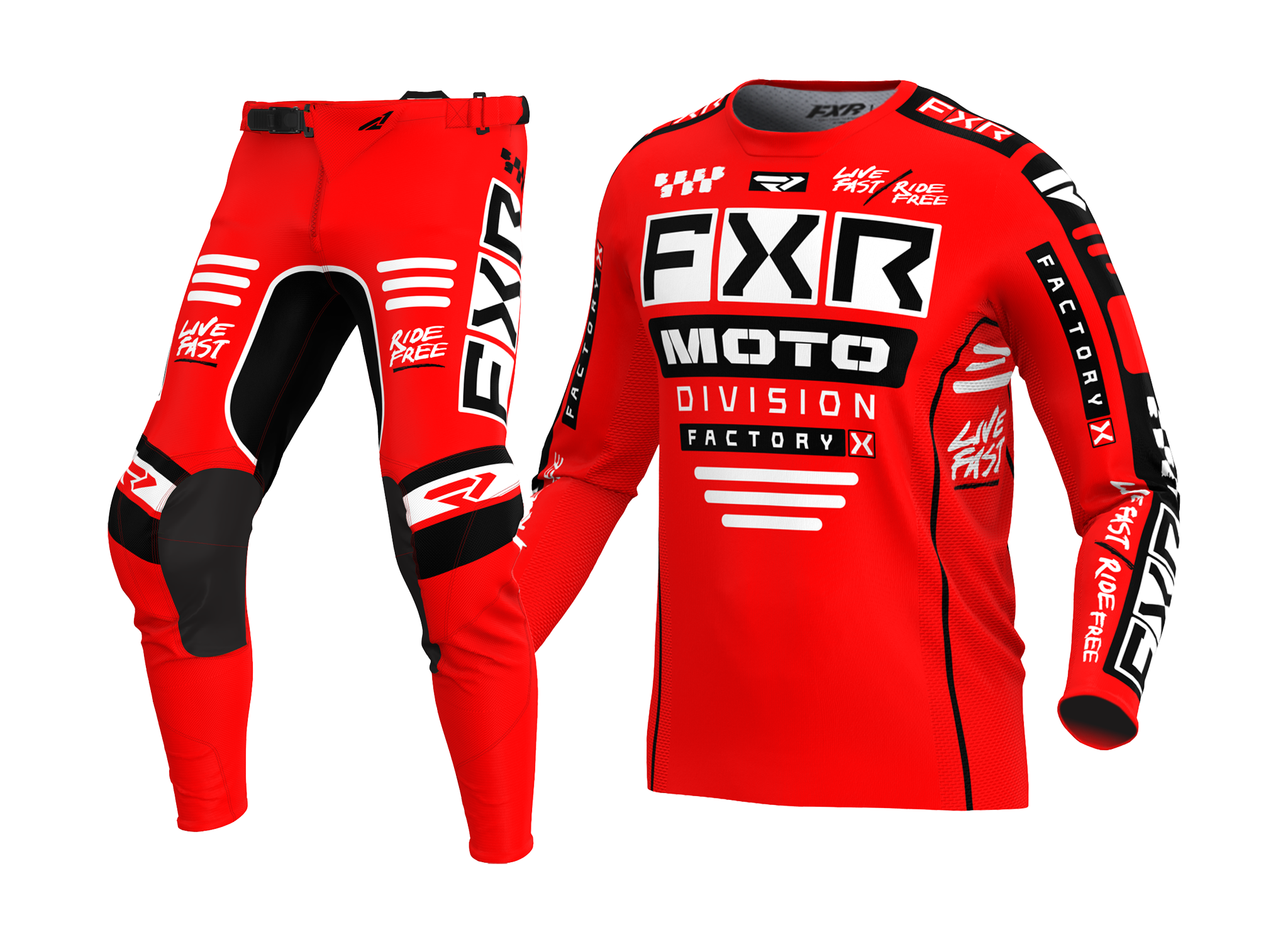 FXR Crosskleding Podium Gladiator - Rood / Zwart