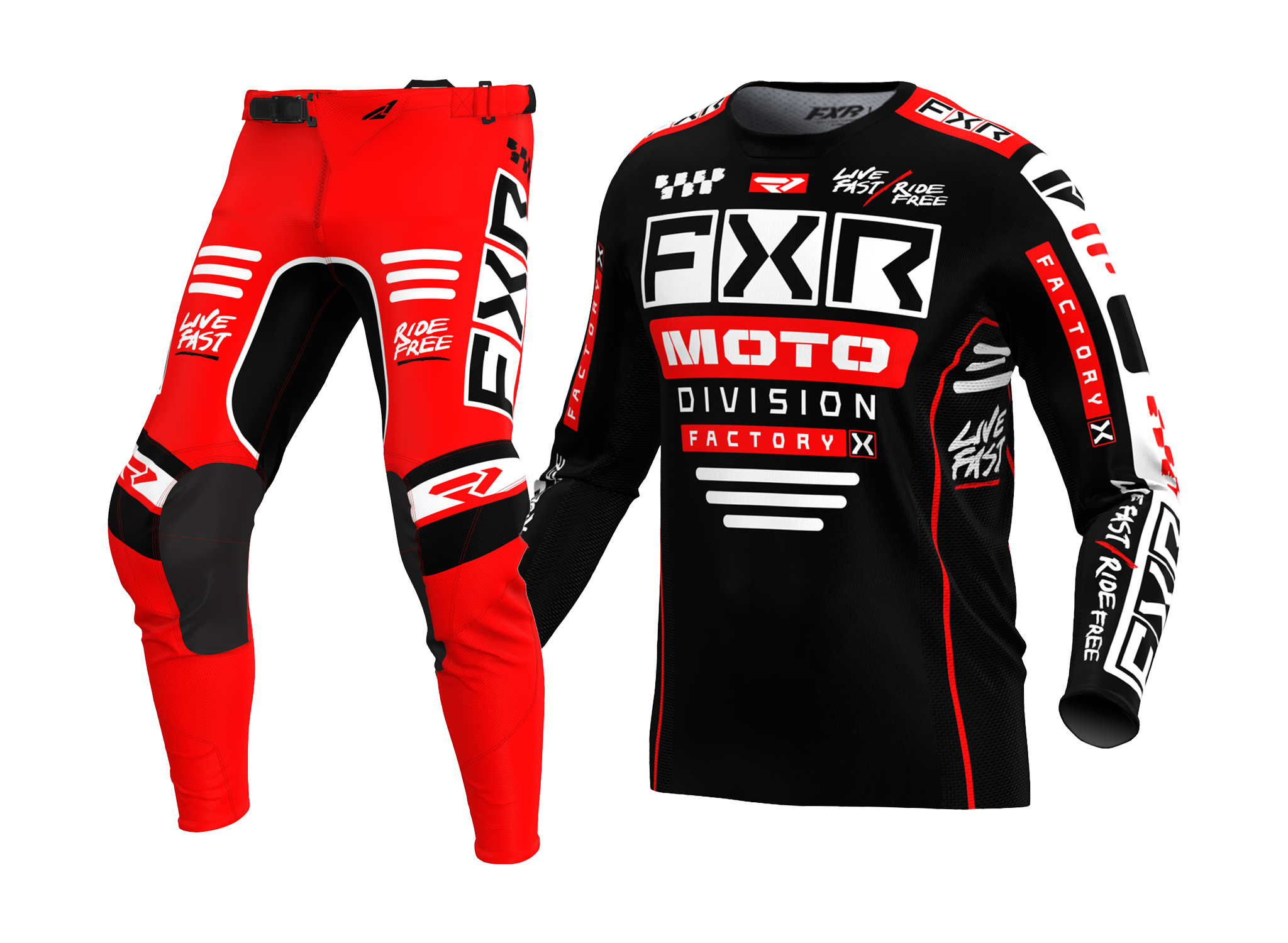 FXR Crosskleding Podium Gladiator - Zwart / Rood