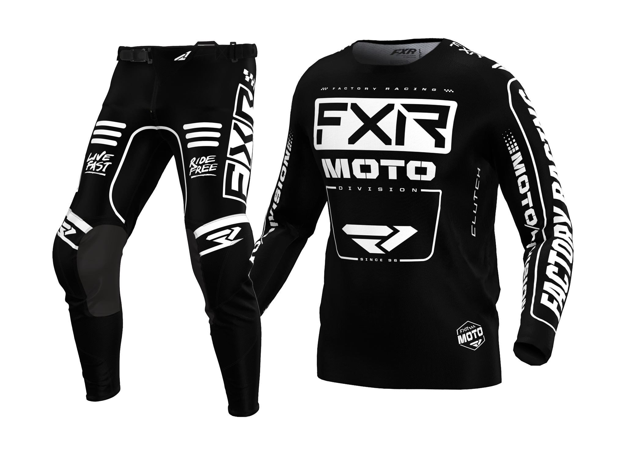 FXR Crosskleding Podium Gladiator - Zwart / Wit