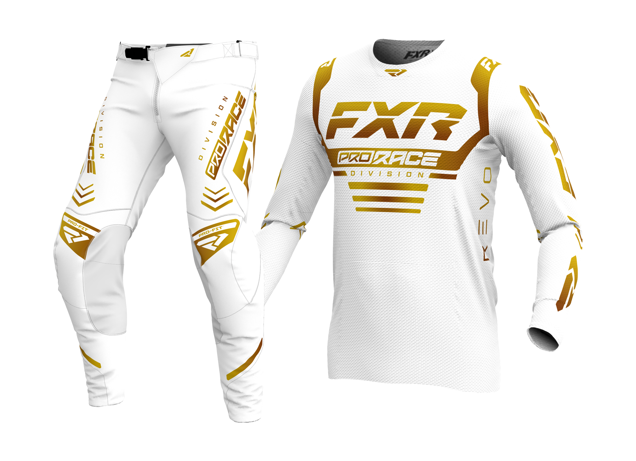 FXR Crosskleding Revo - Wit / Goud