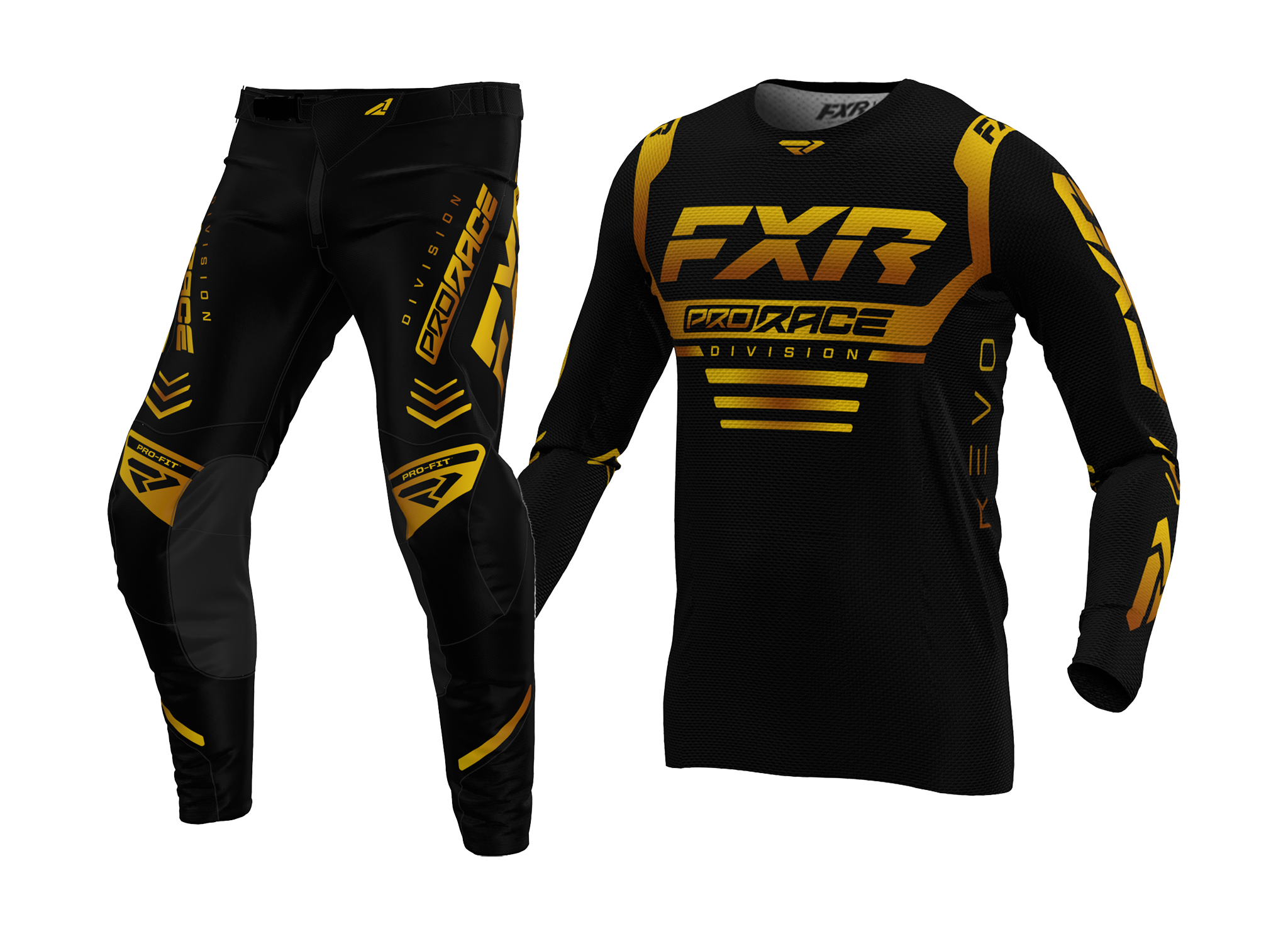 FXR Crosskleding Revo - Zwart / Goud