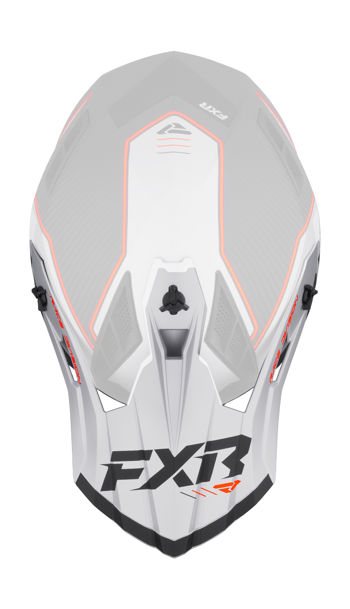 FXR Helmklep Helium Carbon - Oranje / Zilver