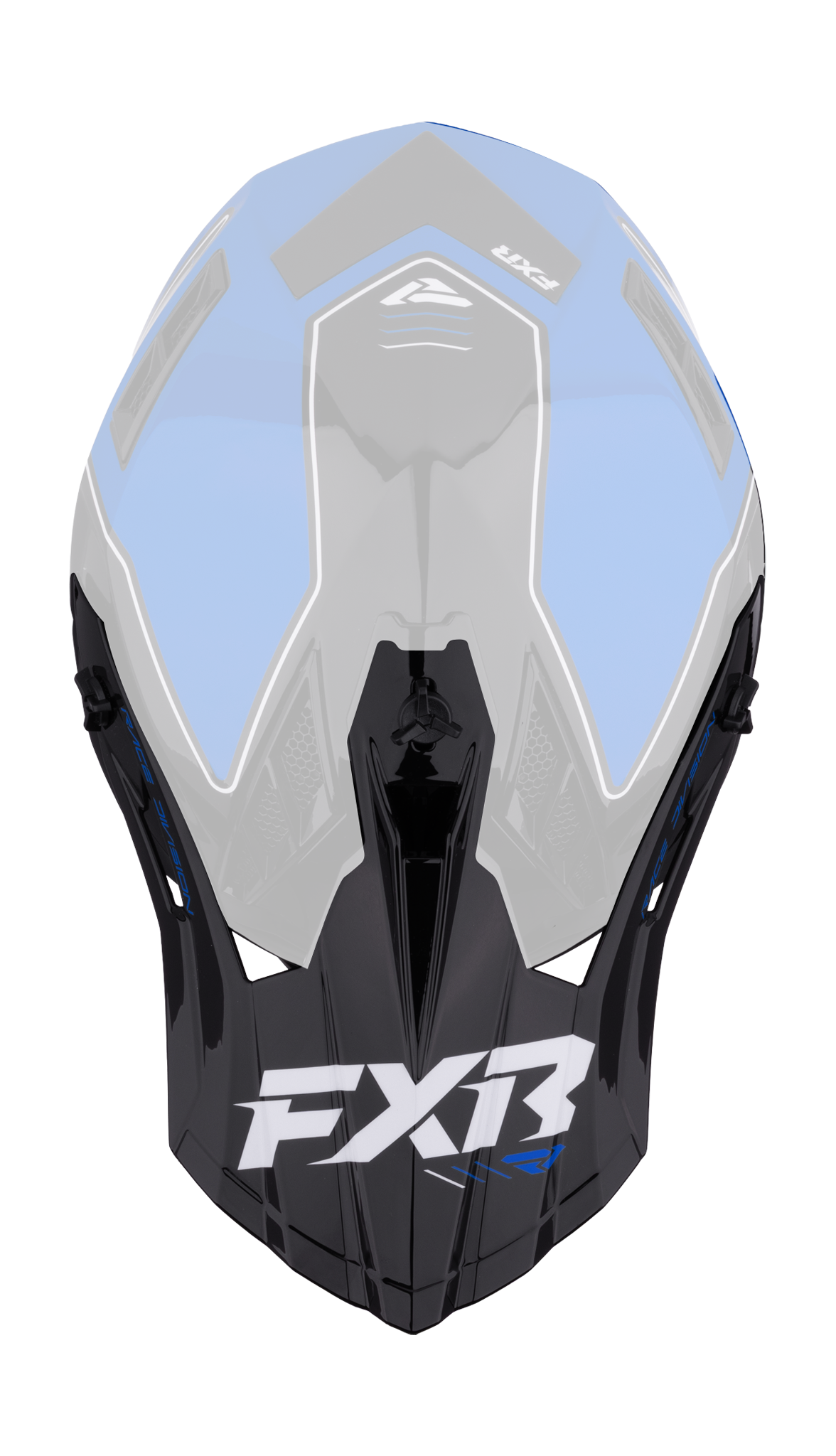 FXR Helmklep Helium Race Div - Blauw / Wit