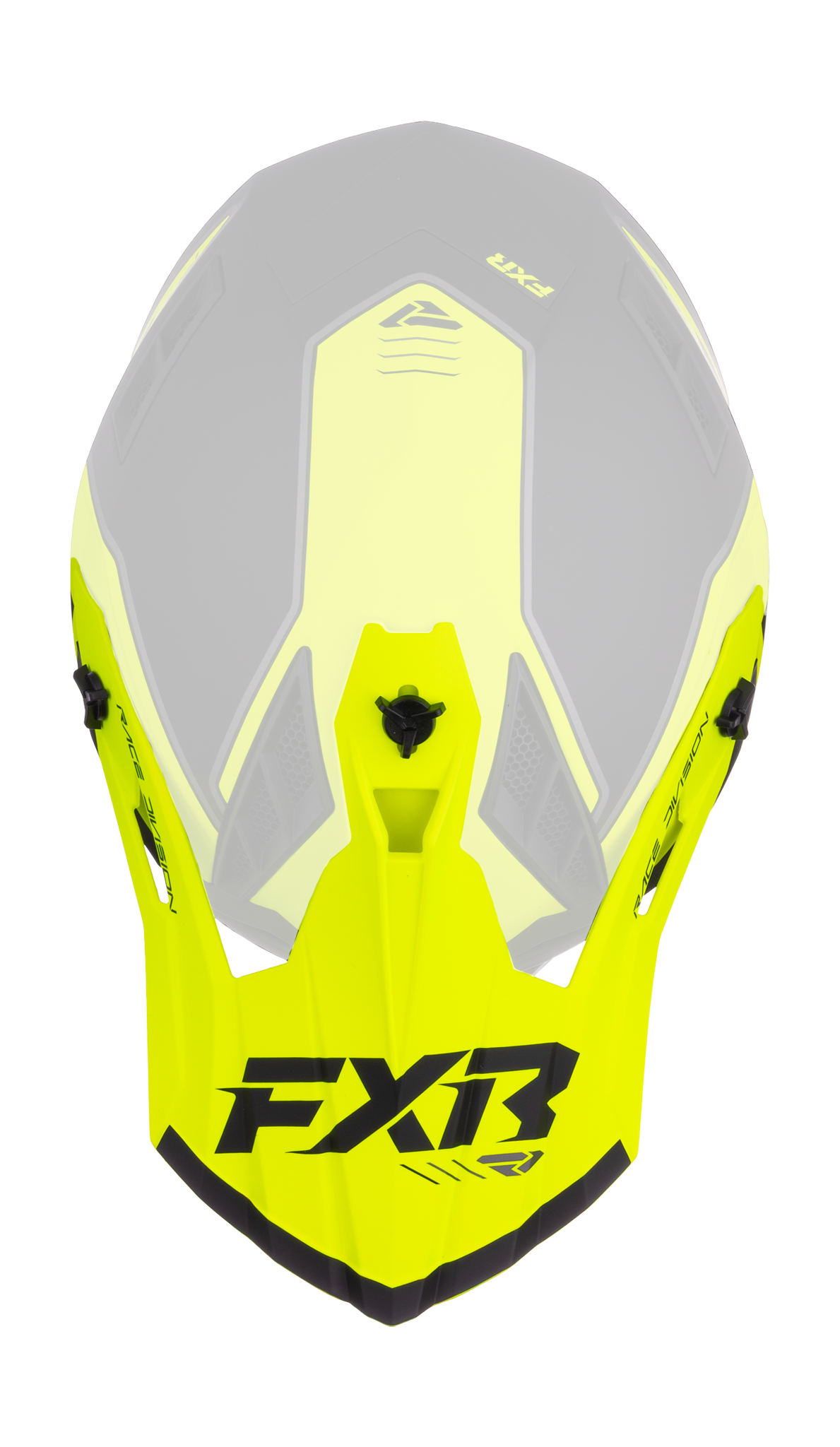 FXR Helmklep Helium Race Div - HiVis / Grijs