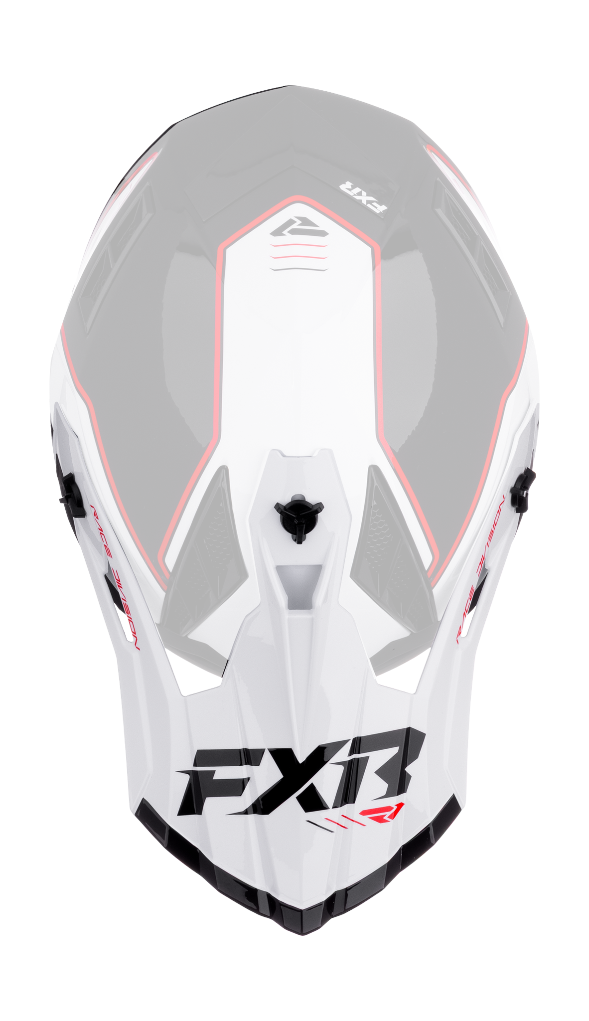 FXR Helmklep Helium Race Div - Rood / Wit