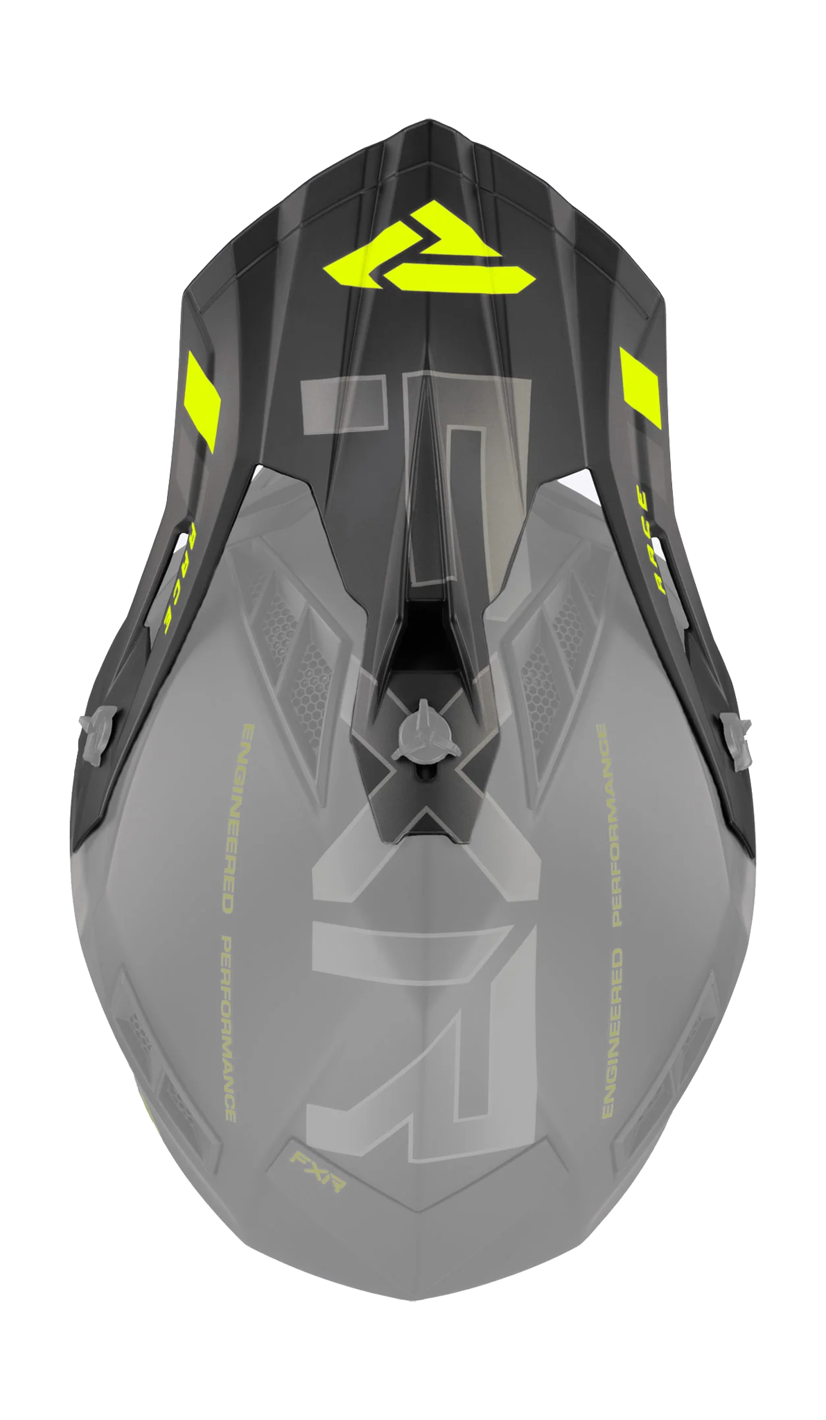 FXR Helmklep Helium Race Div - Zwart / High-vis