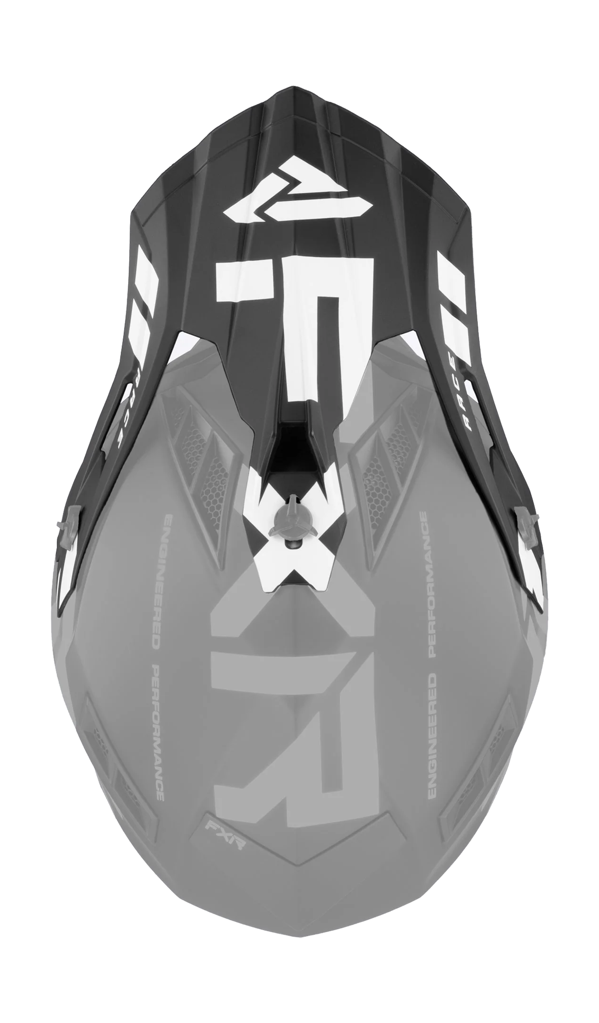 FXR Helmklep Helium Race Div - Zwart / Wit