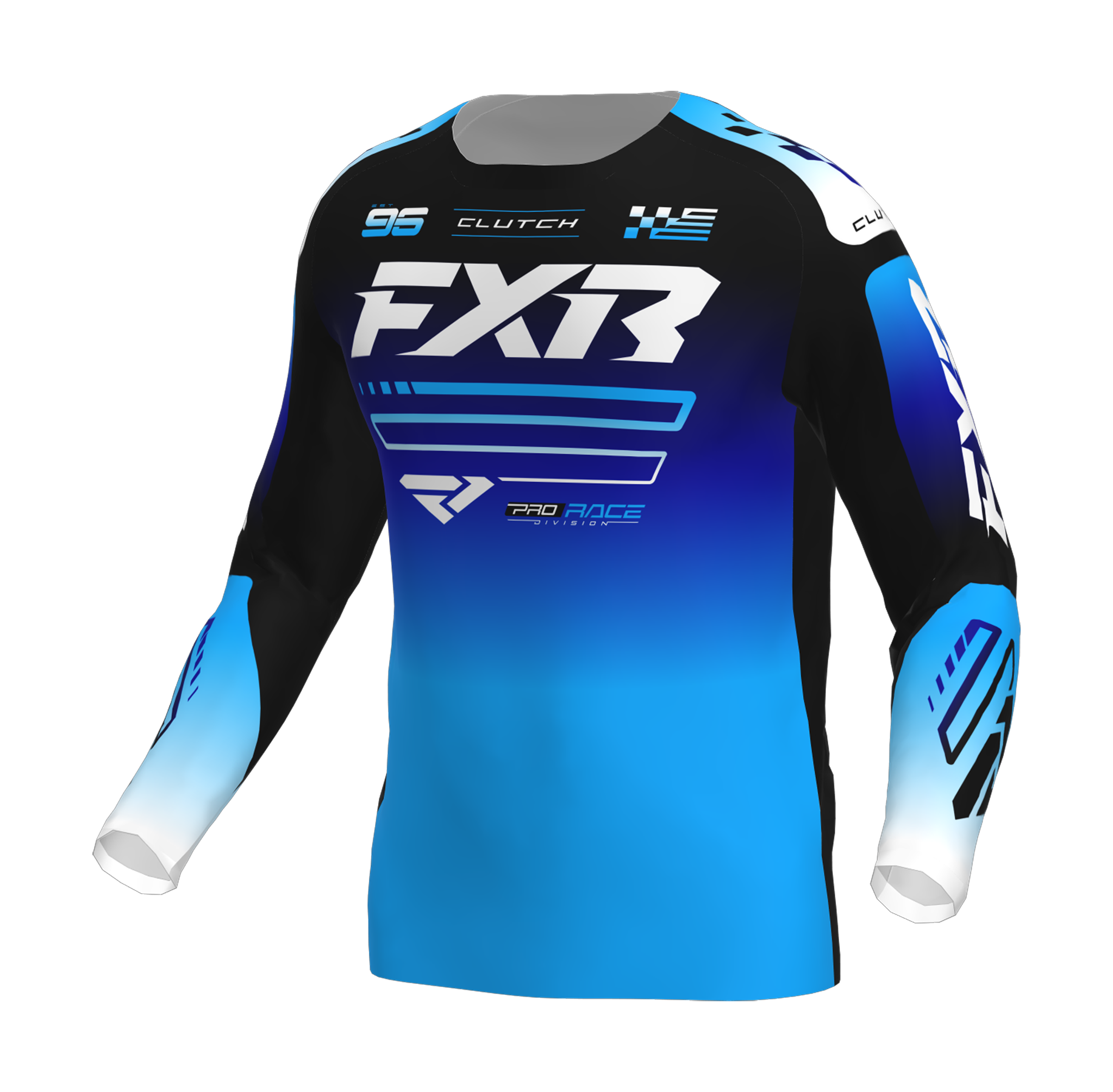 FXR Kinder Cross Shirt 2026 Clutch Pro - Blauw / Zwart / Wit