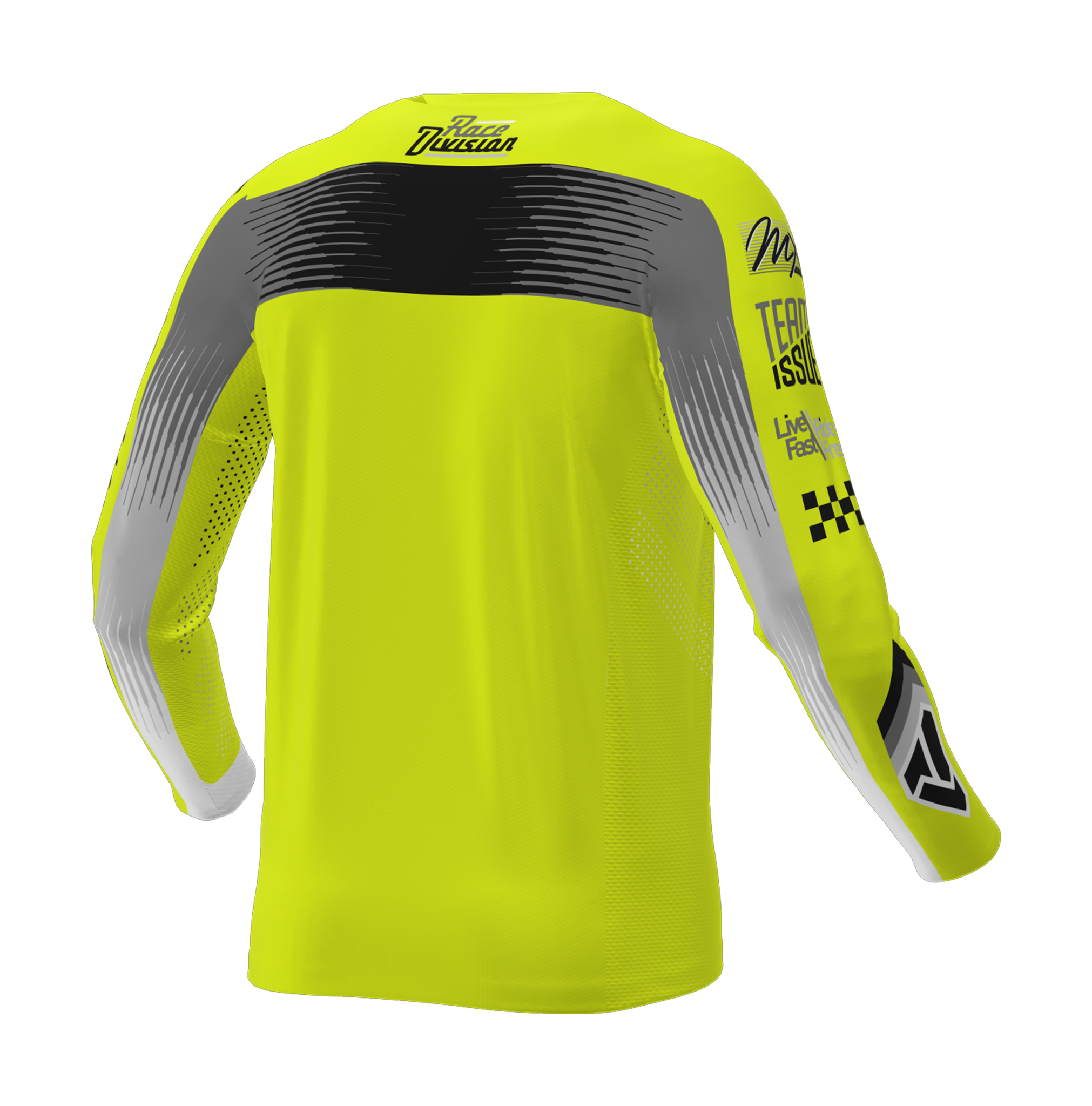 FXR Kinder Cross Shirt 2026 Podium - HiVis / Zwart / Grijs