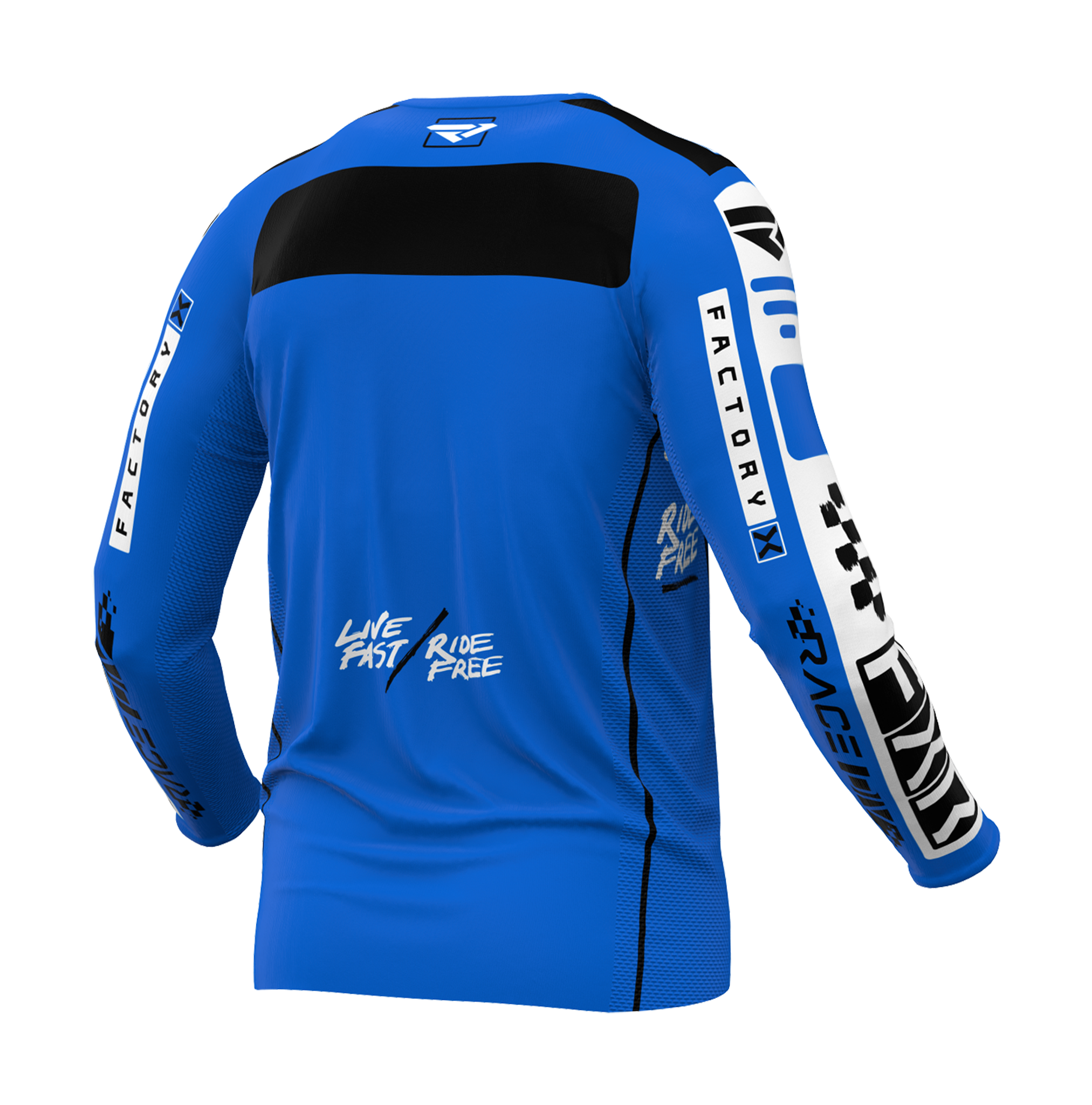 FXR Kinder Cross Shirt Podium - Blauw / Zwart
