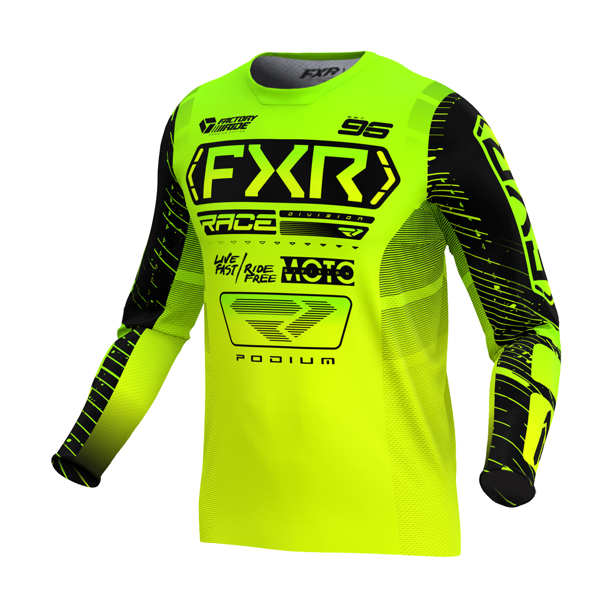 FXR Kinder Crosskleding Podium - HiVis / Lime / Zwart