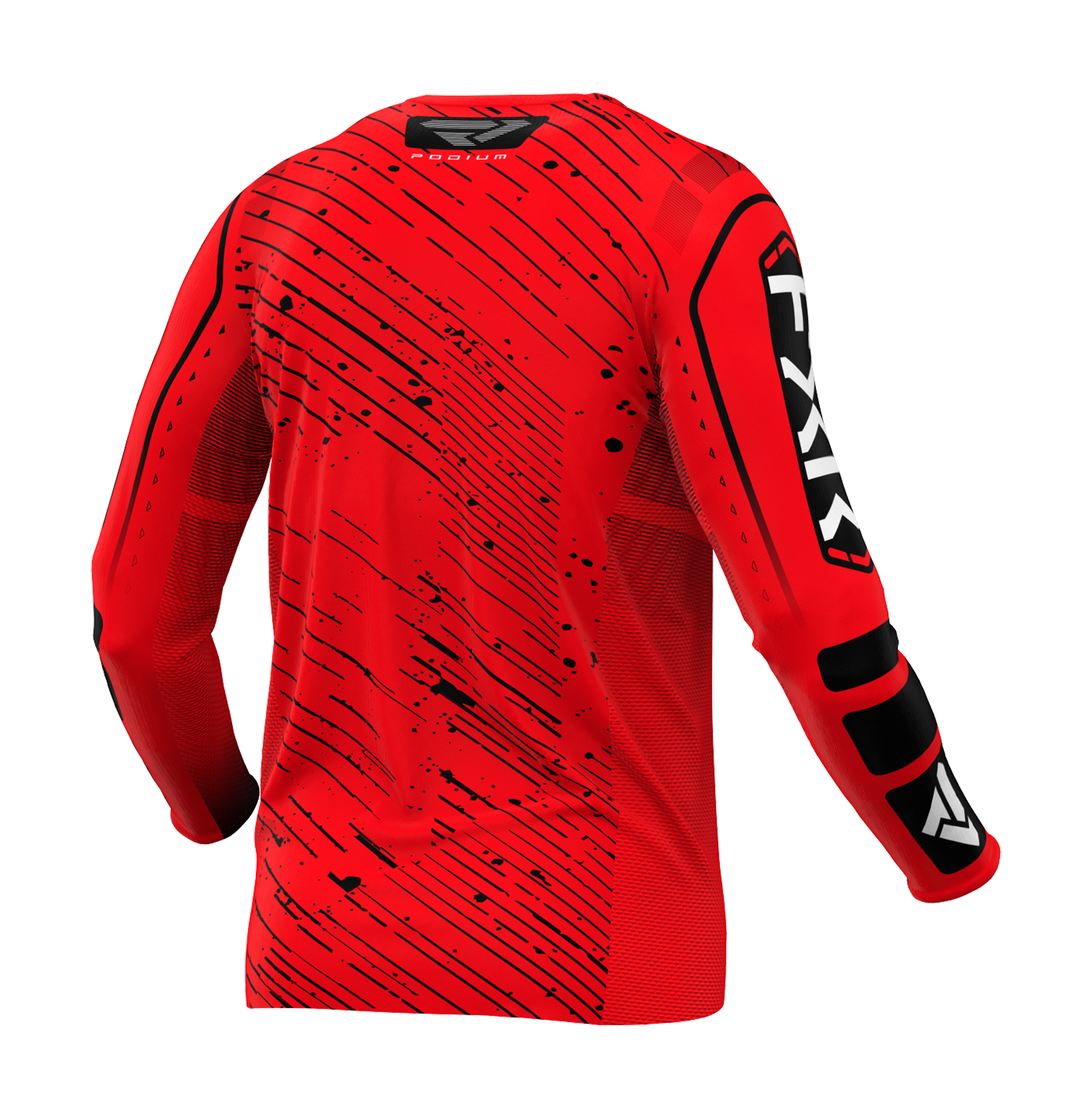 FXR Kinder Cross Shirt Podium - Rood / Zwart