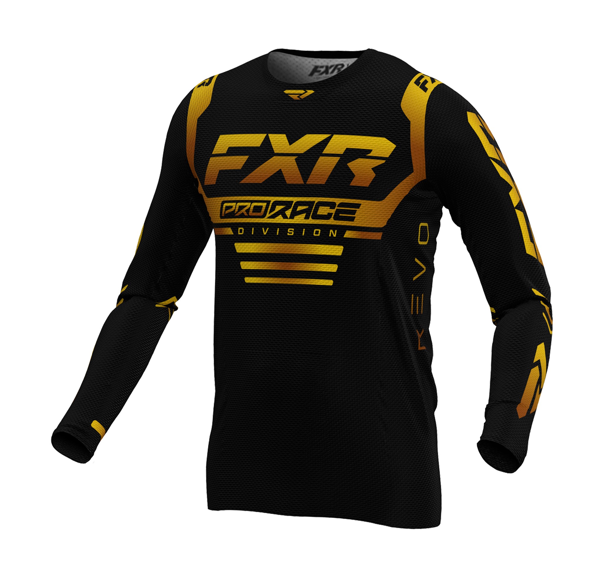 FXR Kinder Cross Shirt Revo - Zwart / Goud