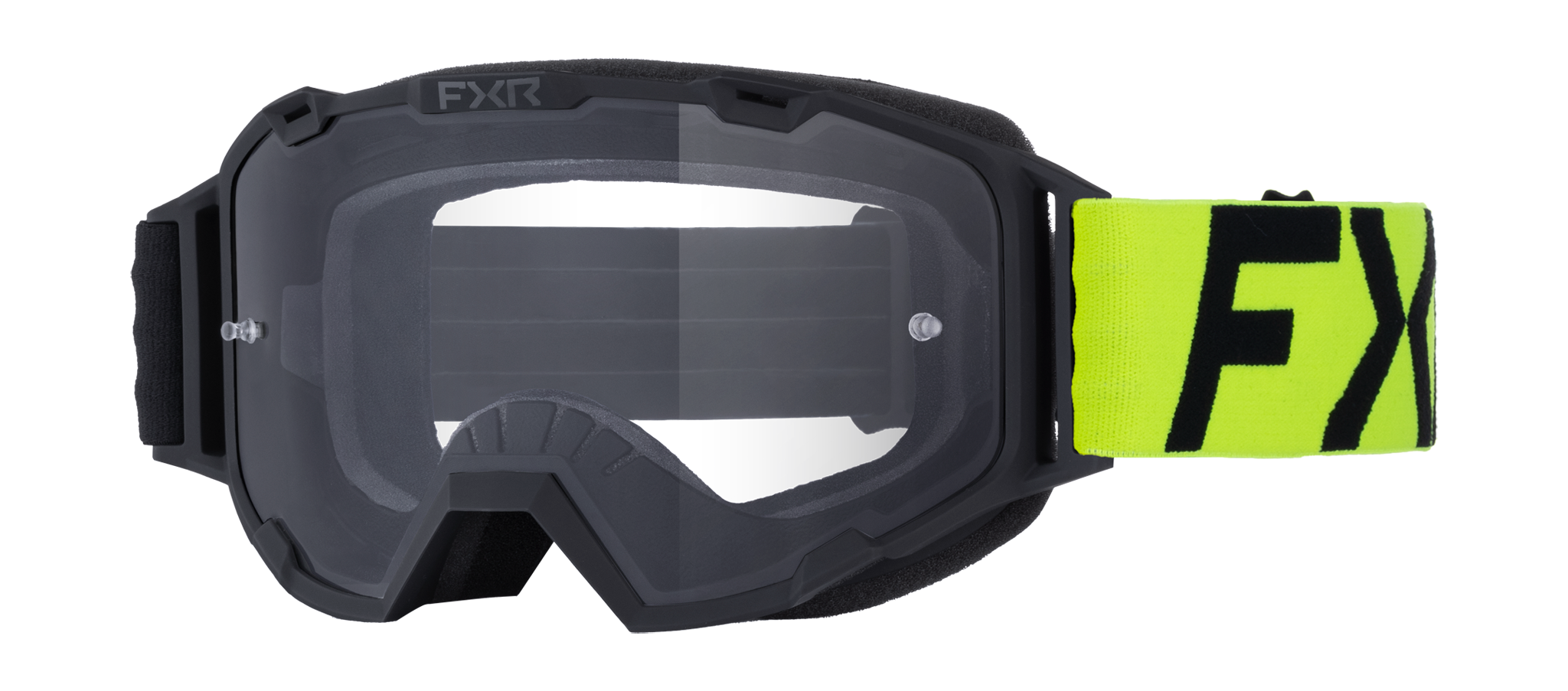 FXR Kinder Crossbril Maverick Prime - HiVis - Clear Lens