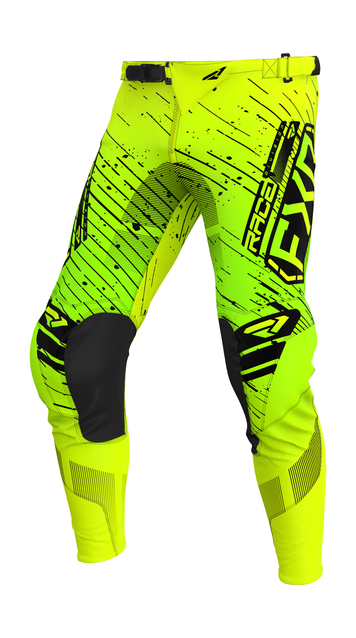 FXR Kinder Crossbroek Podium - HiVis / Lime / Zwart