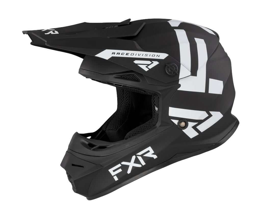 FXR Kinder Crosshelm Legion - Zwart / Wit