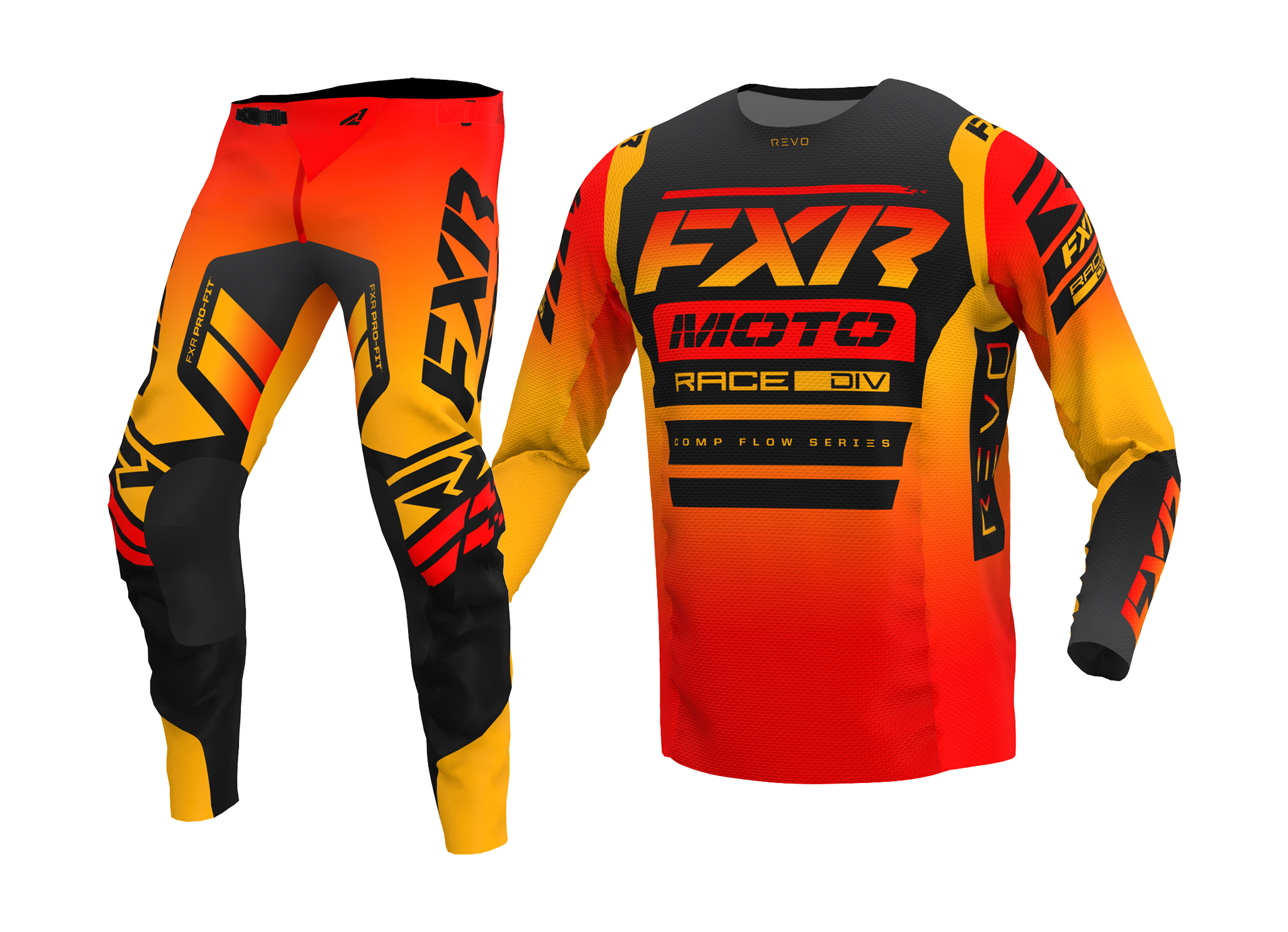FXR Kinder Crosskleding Revo Comp - Tequila Sunrise