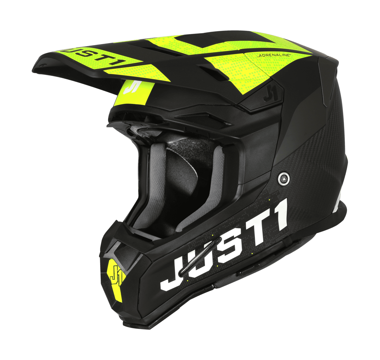 Just1 Crosshelm J22C Adrenaline - Zwart / Fluo Geel / Carbon