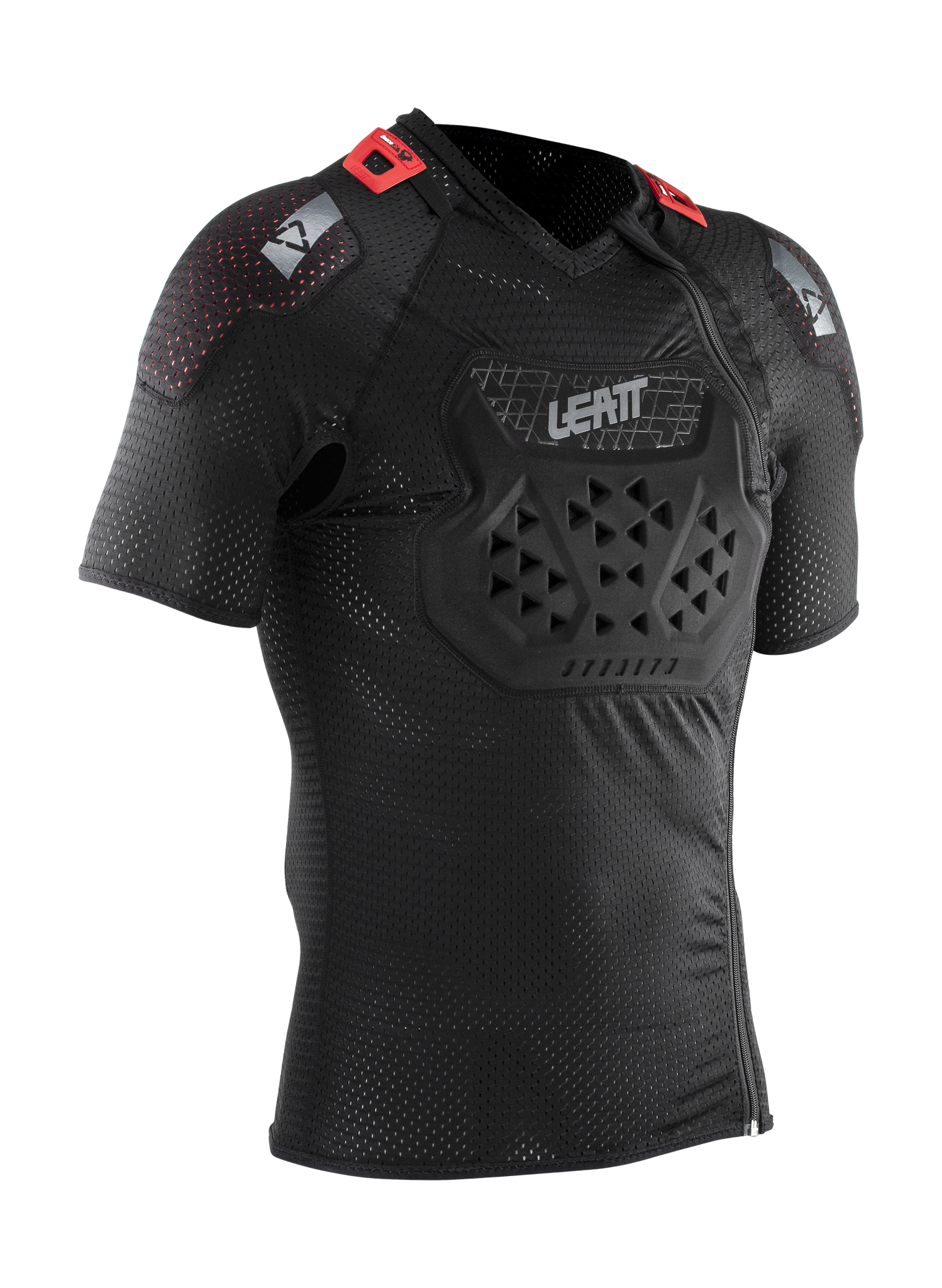 Leatt Beschermingsshirt Kort AirFlex Stealth - Zwart