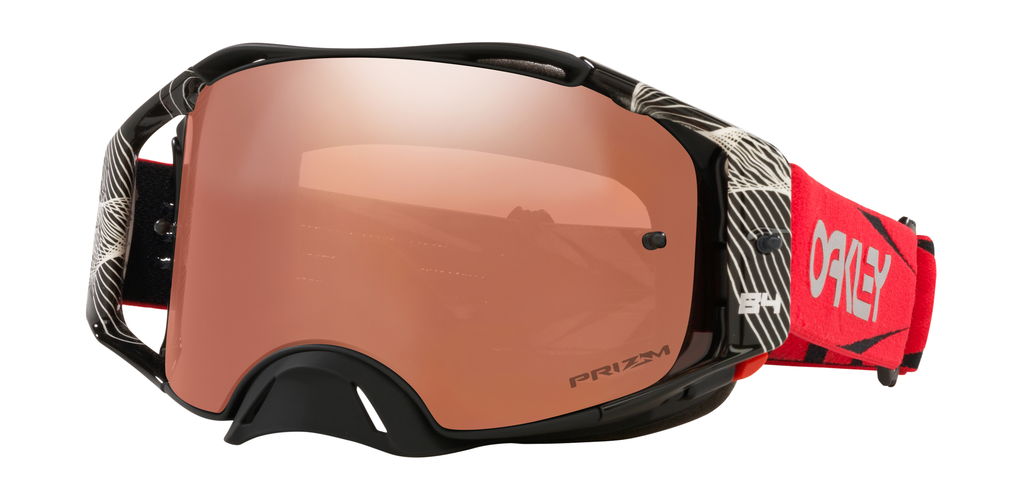 Oakley Crossbril Airbrake MX Herlings Red - Prizm Black Iridium Lens