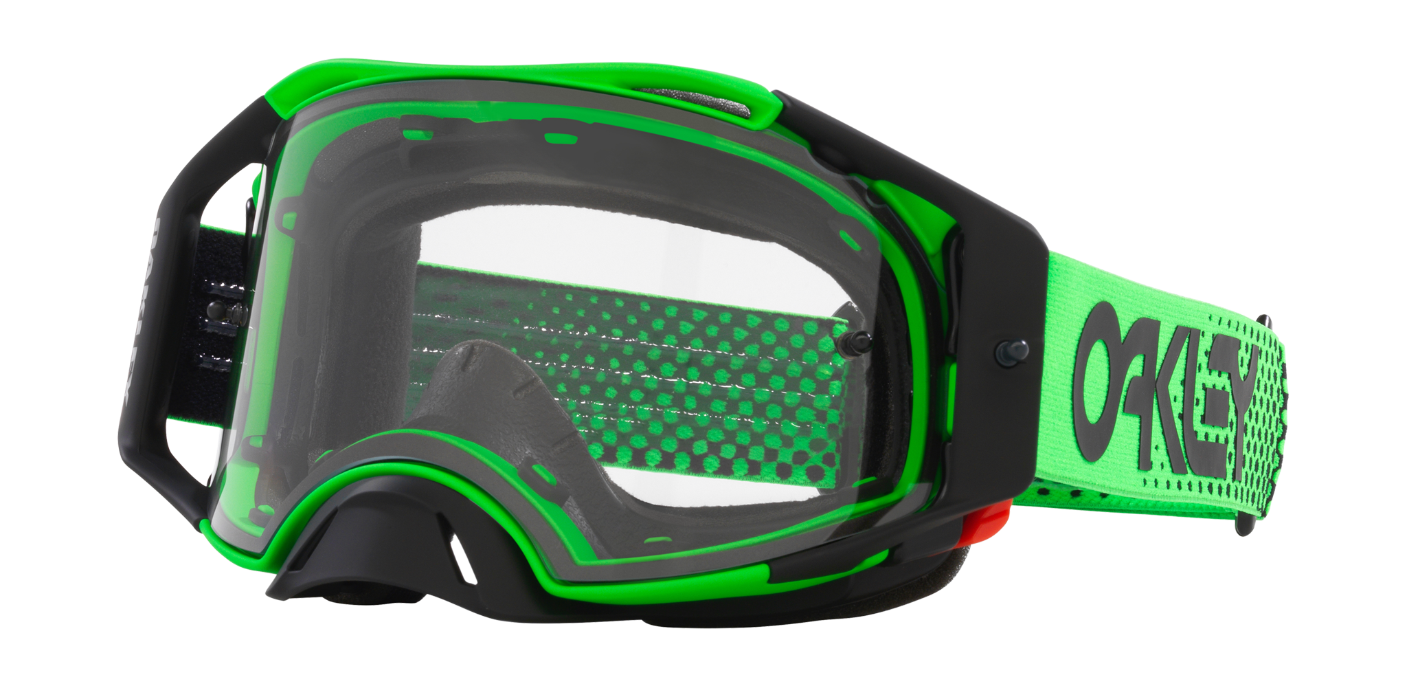 Oakley Crossbril Airbrake MX Moto Green B1B - Clear Lens