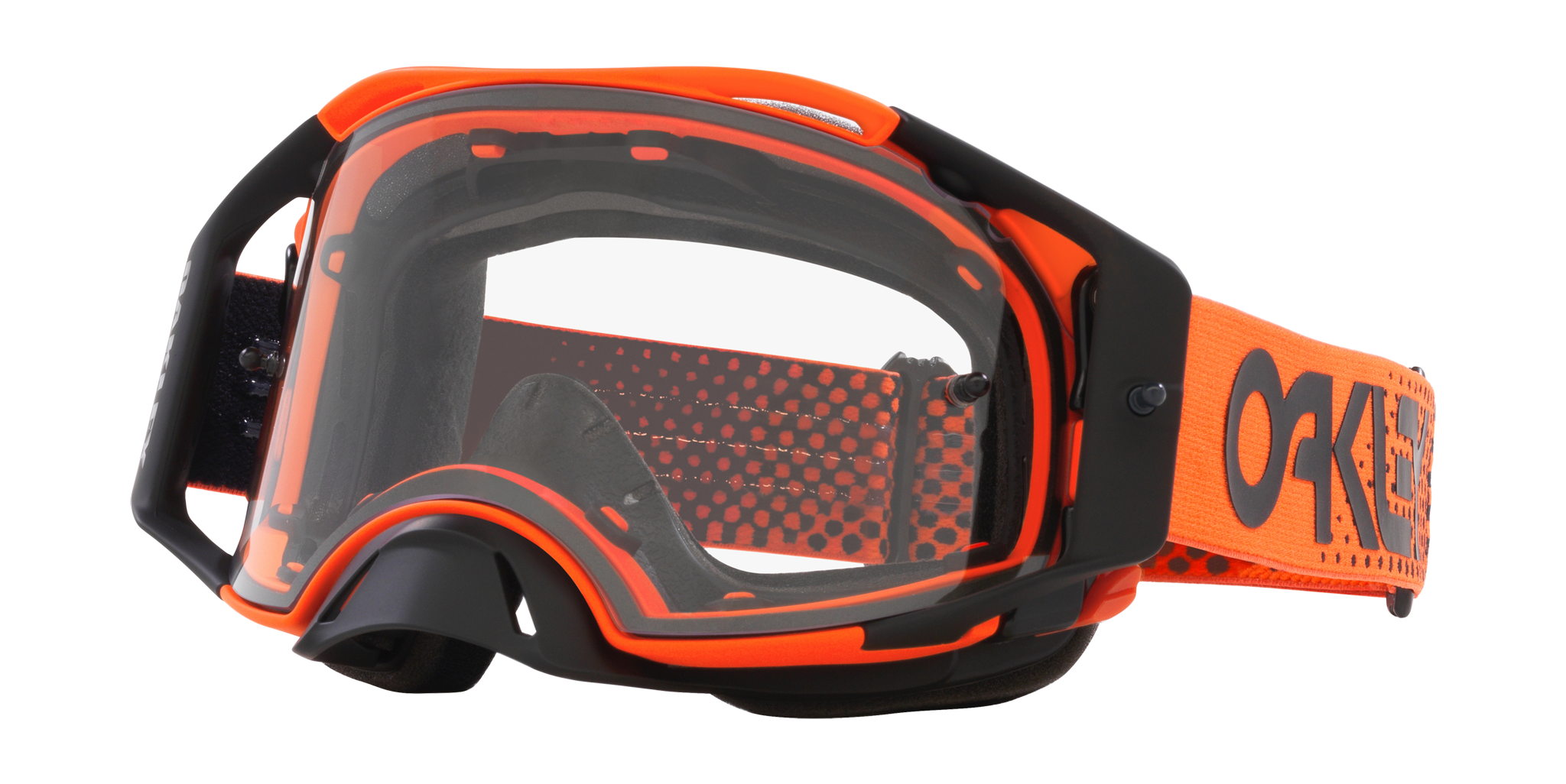 Oakley Crossbril Airbrake MX Moto Orange B1B - Clear Lens