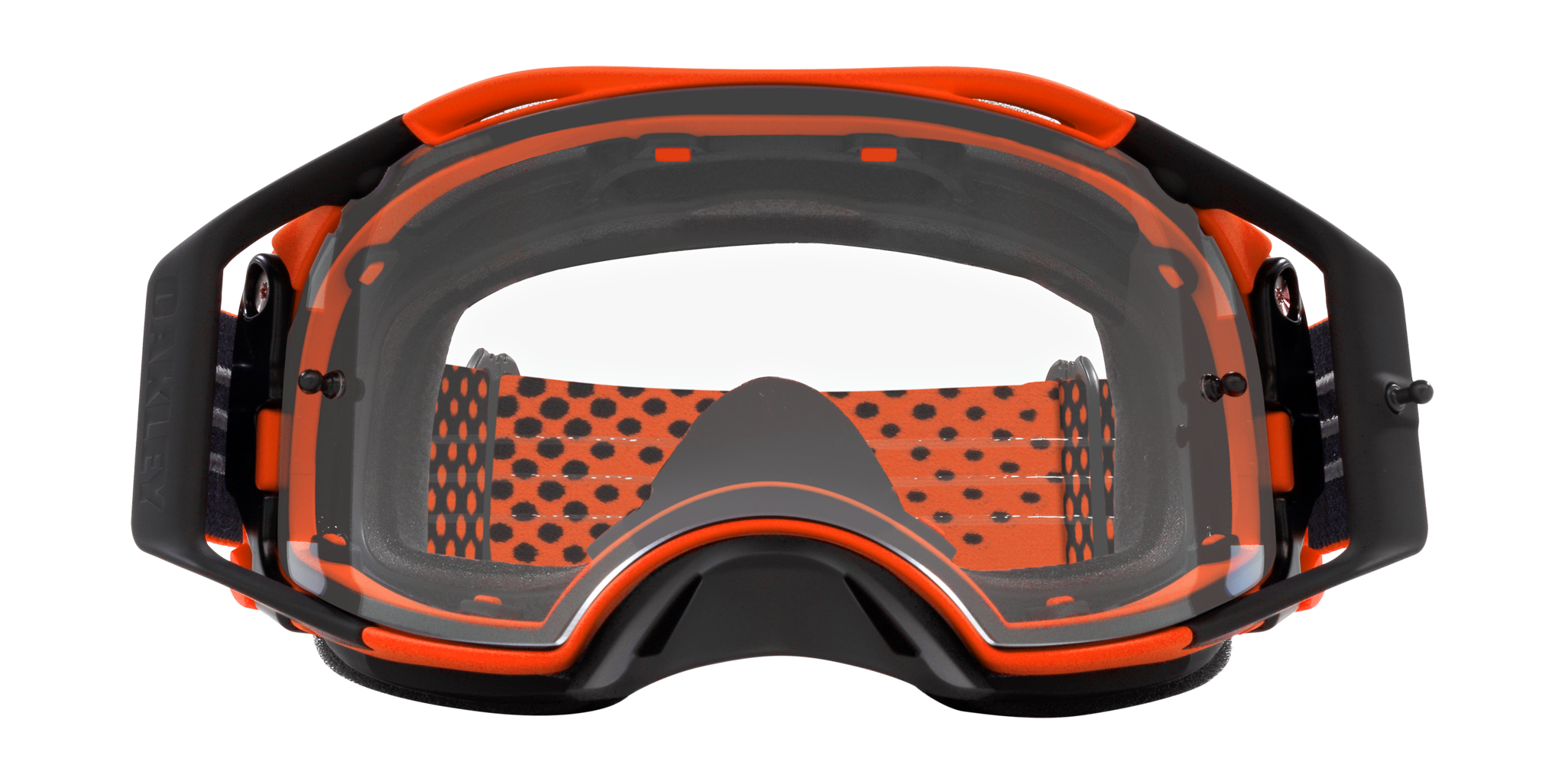 Oakley Crossbril Airbrake MX Moto Orange B1B - Clear Lens