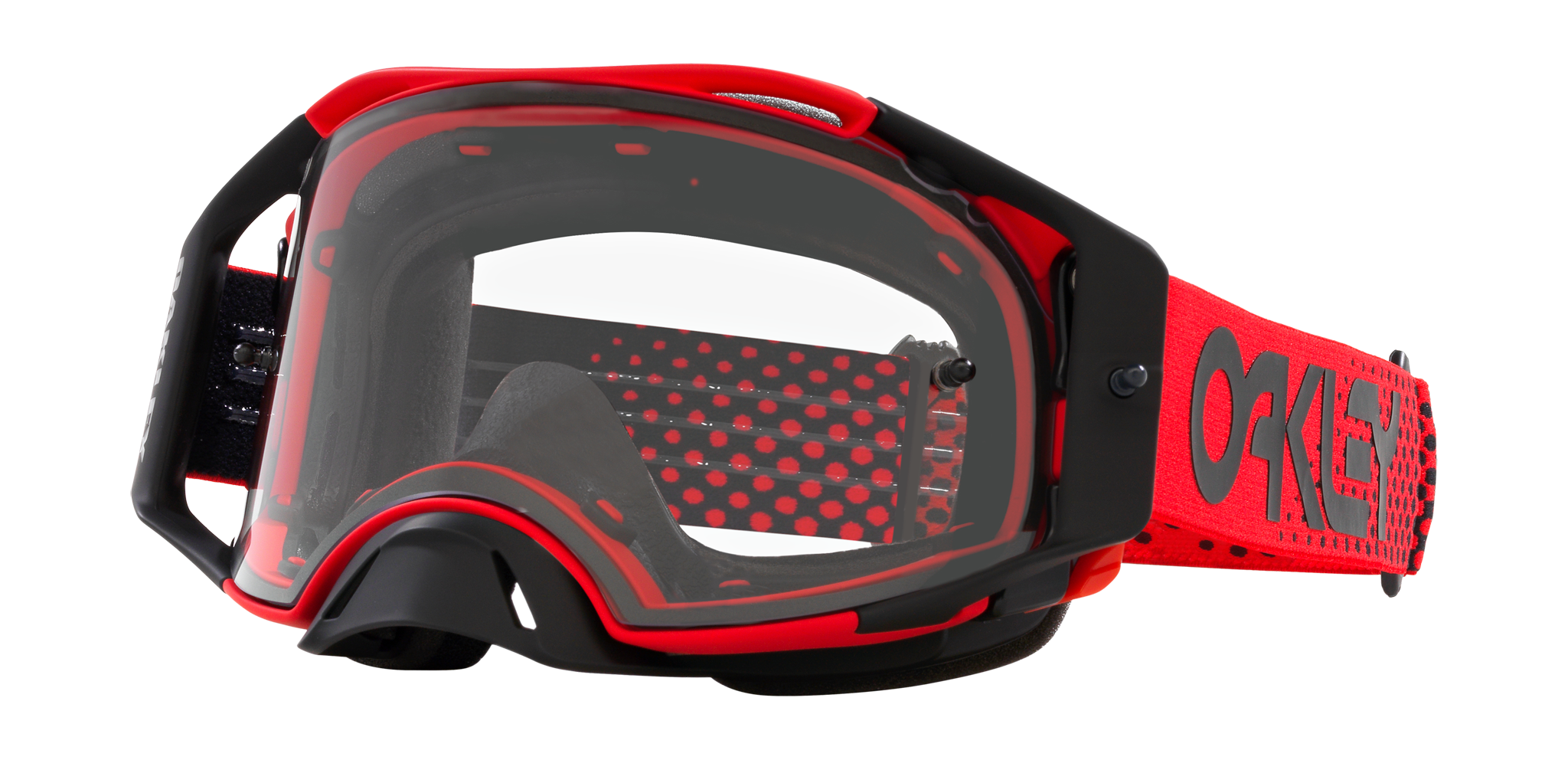 Oakley Crossbril Airbrake MX Moto Red B1B - Clear Lens