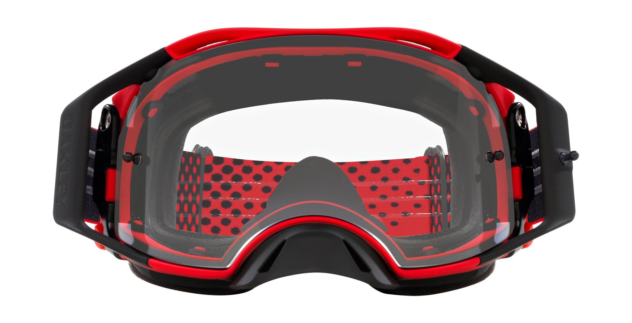 Oakley Crossbril Airbrake MX Moto Red B1B - Clear Lens