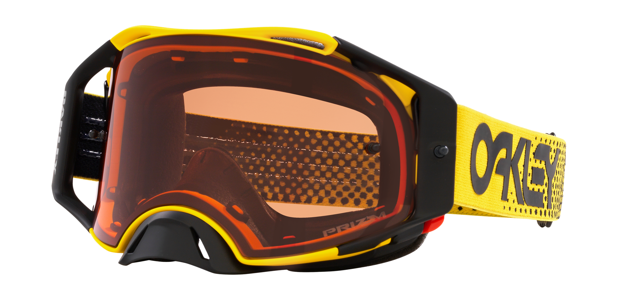 Oakley Crossbril Airbrake MX Moto Yellow B1B - Prizm Brons Lens