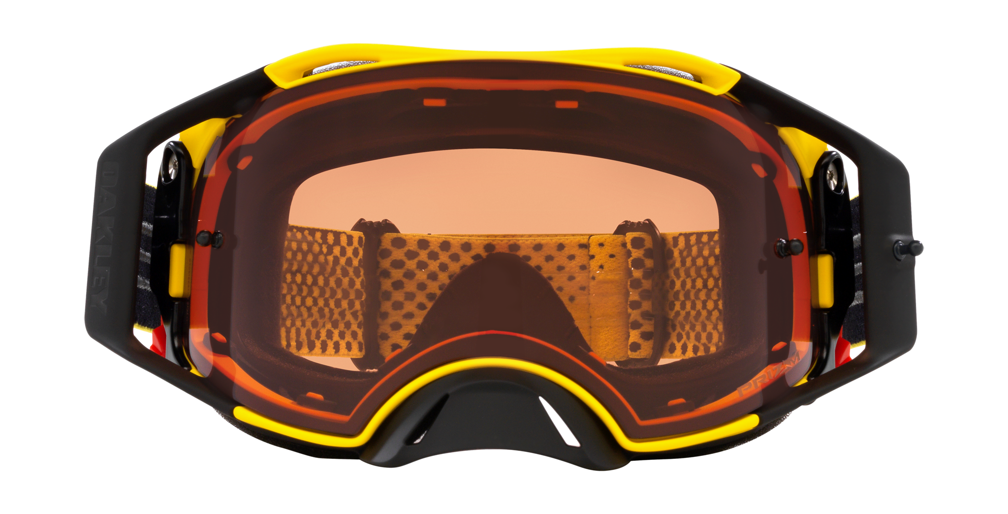 Oakley Crossbril Airbrake MX Moto Yellow B1B - Prizm Brons Lens