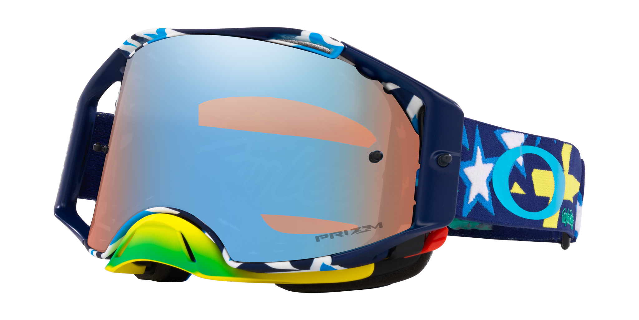 Oakley Crossbril Airbrake MX TLD Blue Banner - Prizm Sapphire Iridium Lens