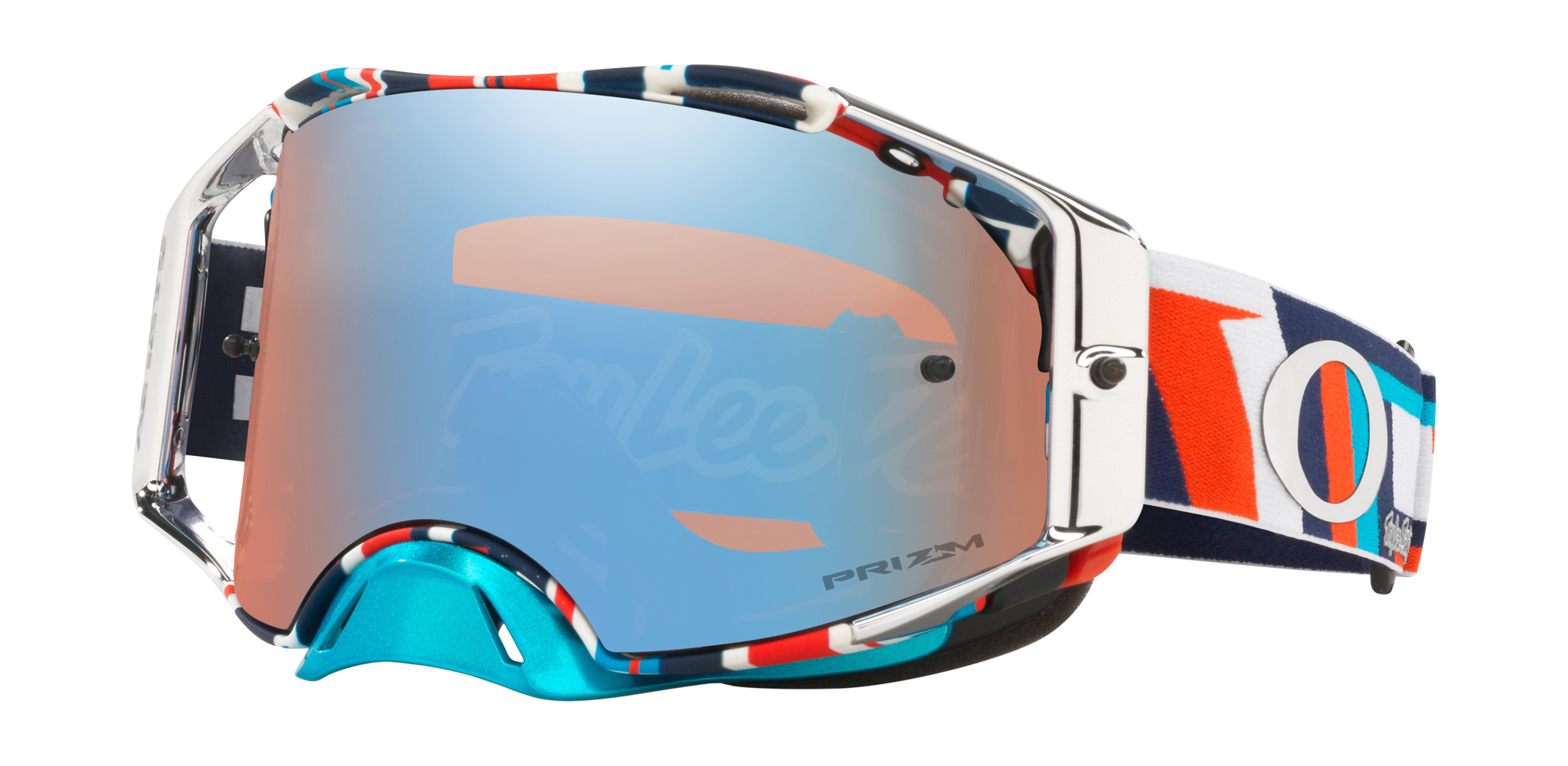 Oakley Crossbril Airbrake MX TLD Quattro RWB - Prizm Sapphire Iridium Lens