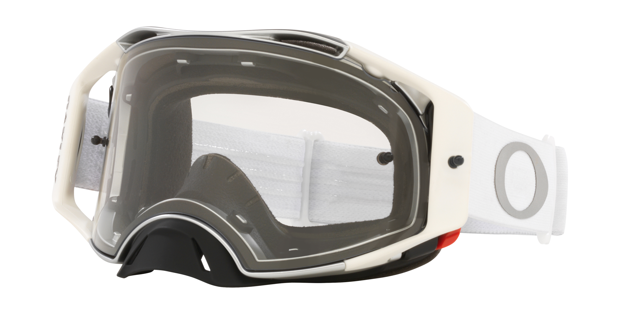 Oakley Crossbril Airbrake MX Tuff Blocks White - Clear Lens