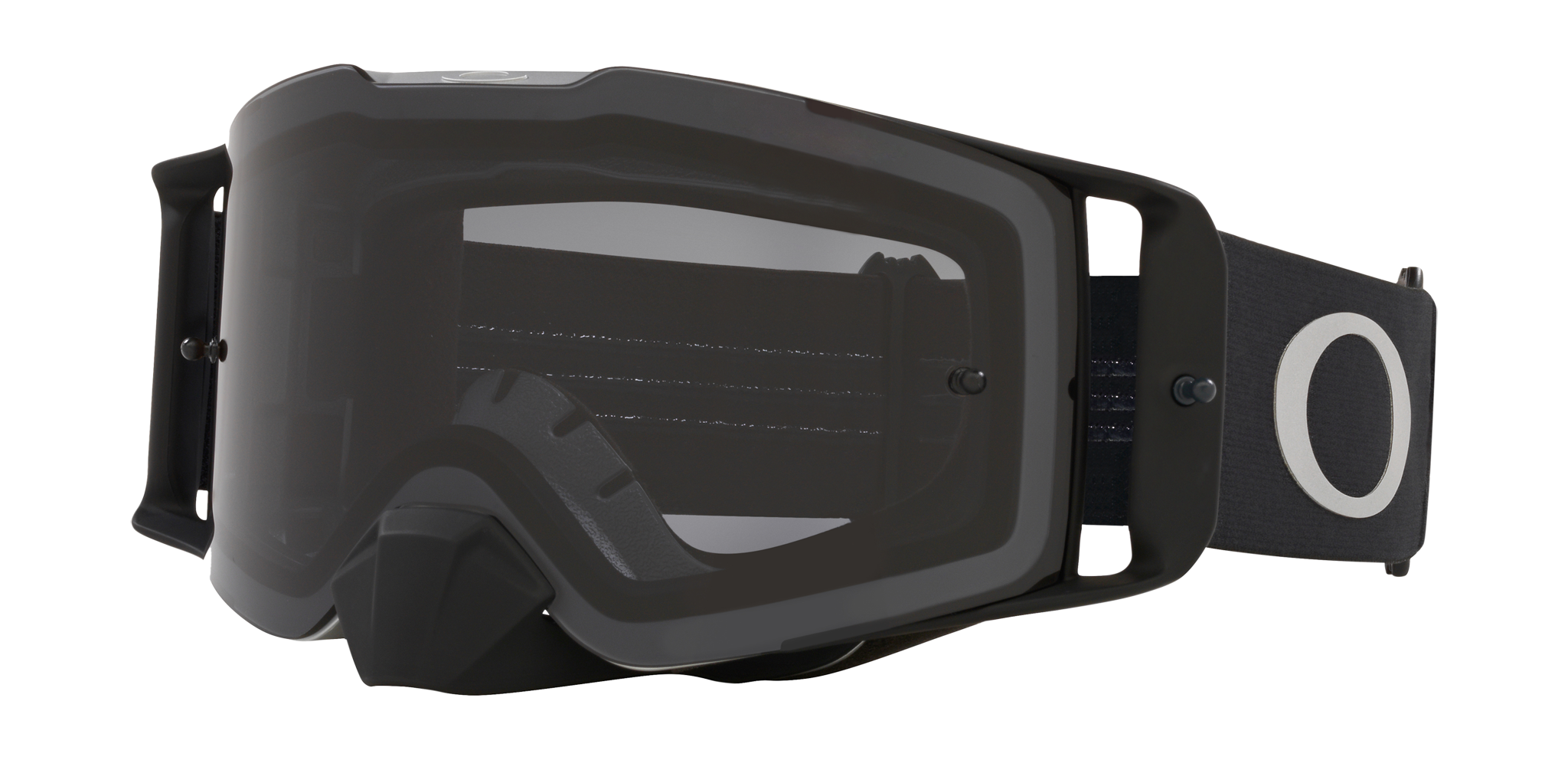 Oakley Crossbril Front Line MX Tuff Blocks Black Gunmetal - Donker Grijs Lens