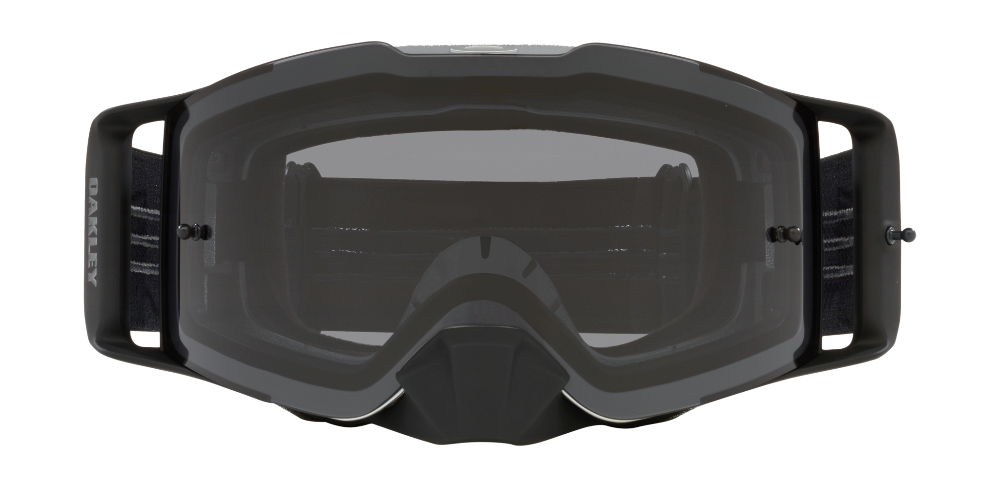Oakley Crossbril Front Line MX Tuff Blocks Black Gunmetal - Donker Grijs Lens