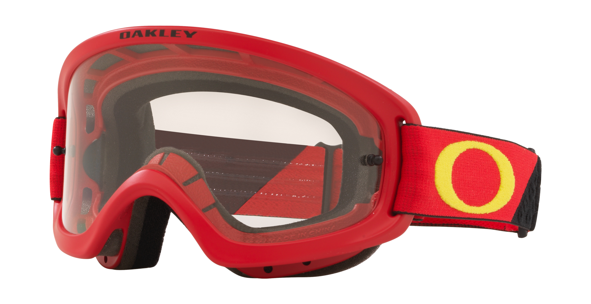 Oakley Kinder Crossbril XS O-frame 2.0 Heritage B1B Red Yellow - Clear Lens