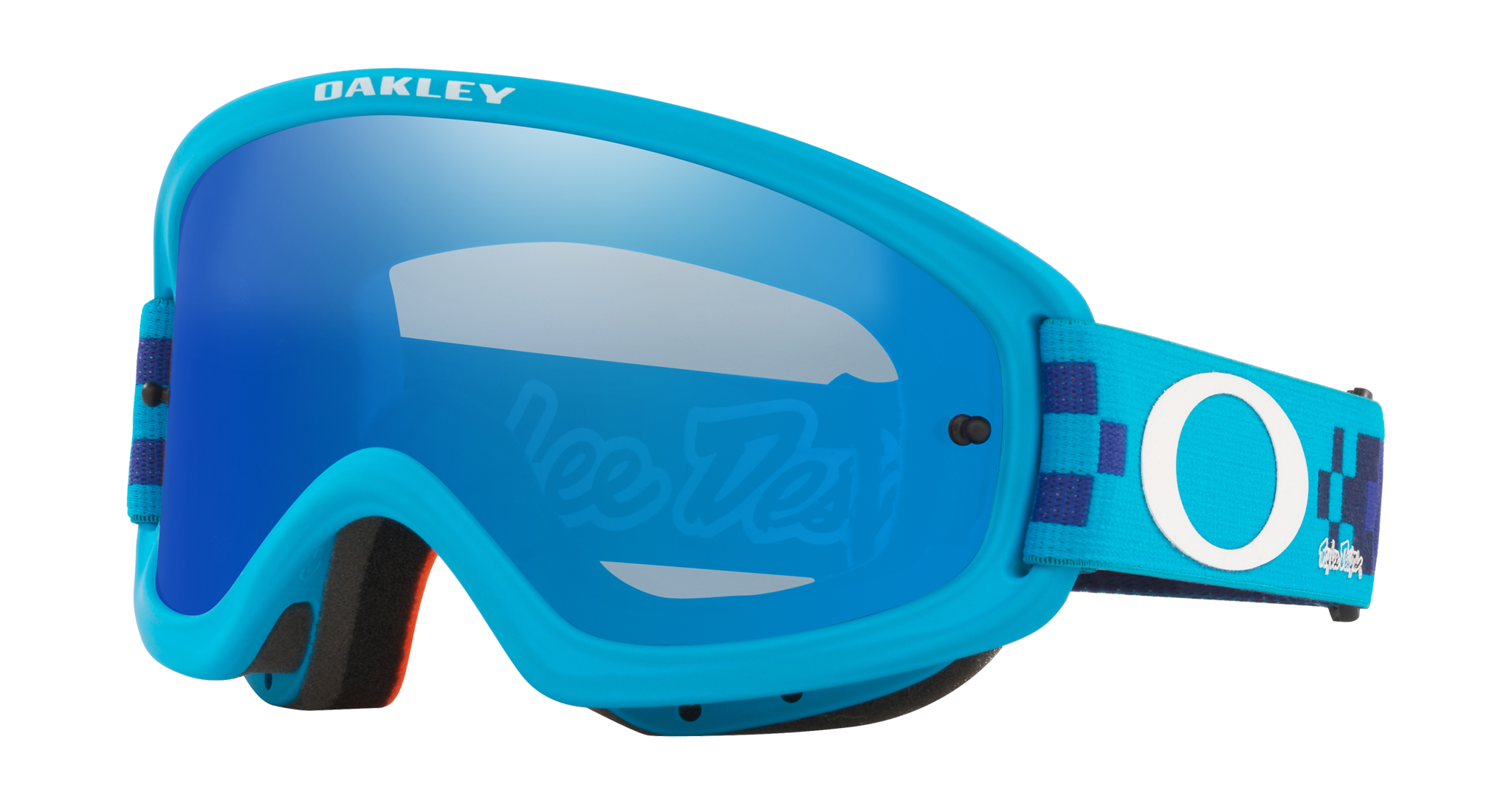 Oakley Kinder Crossbril XS O-frame 2.0 TLD Checkerboard Blue - Black Ice Iridium Lens