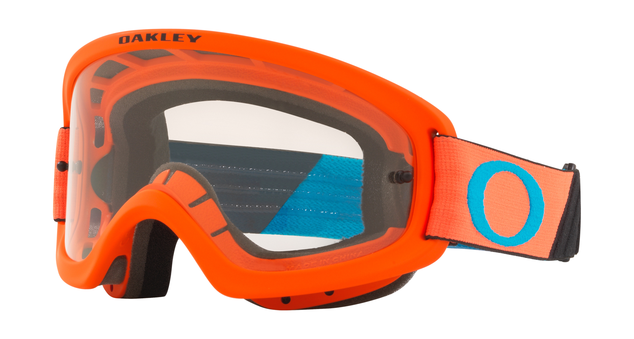 Oakley Kinder Crossbril XS O-frame 2.0 Tuff Blocks Orange Blue - Clear Lens