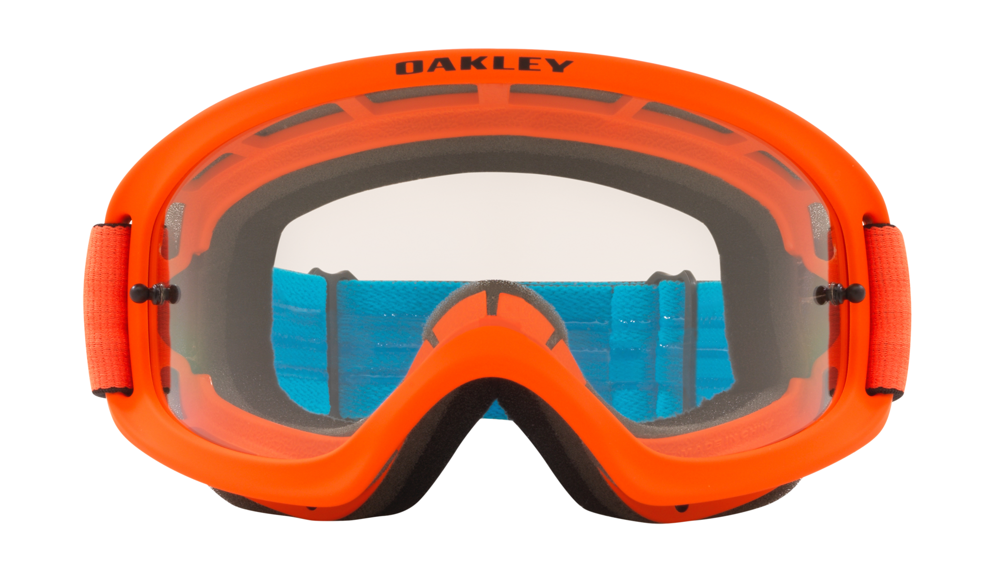 Oakley Kinder Crossbril XS O-frame 2.0 Tuff Blocks Orange Blue - Clear Lens