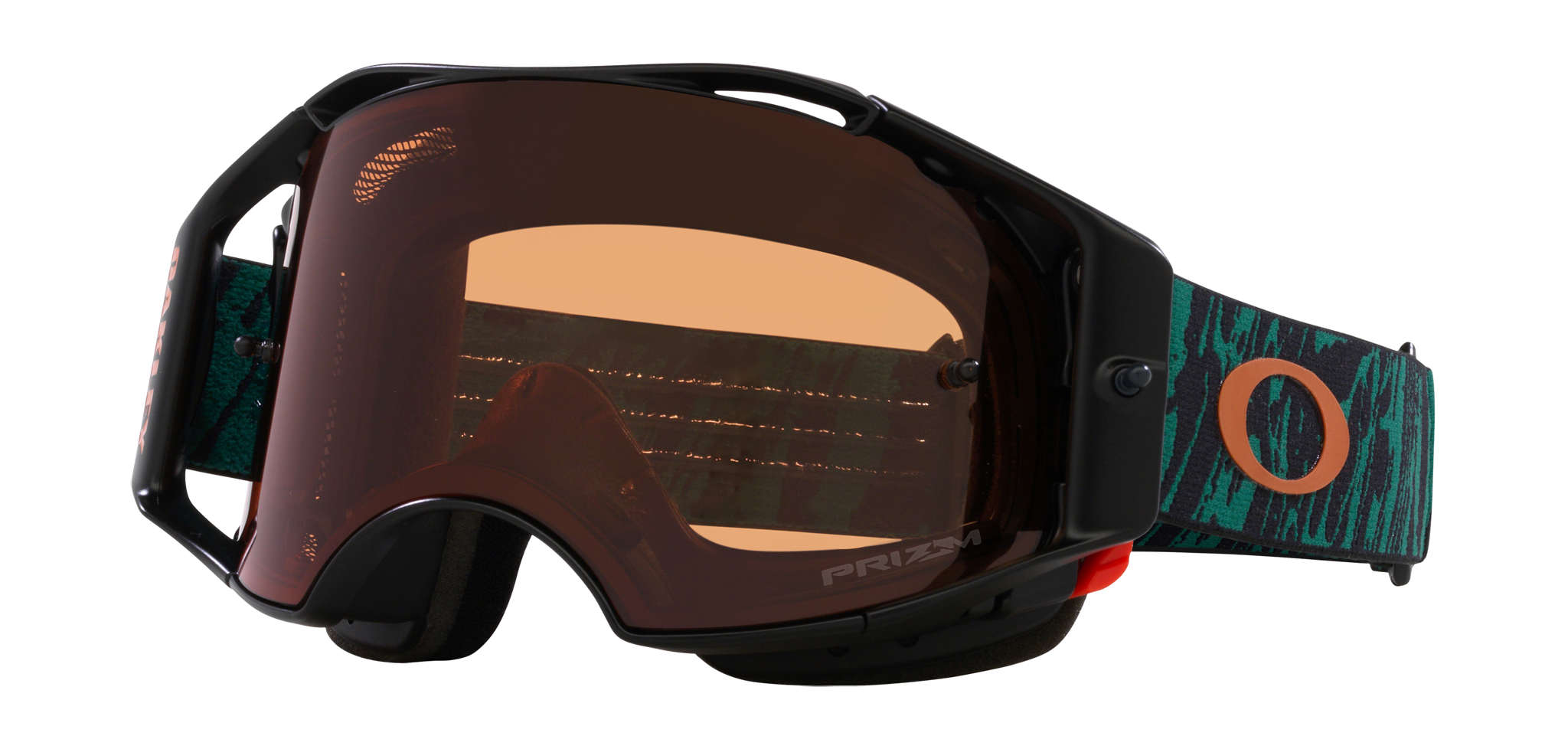 Oakley MTB Bril Airbrake Viridian Striped - Prizm Brons Lens