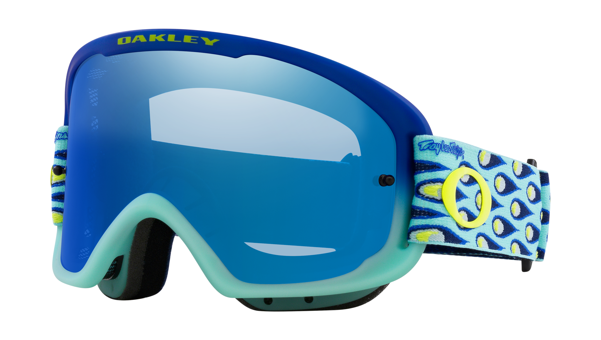Oakley MTB Bril O-frame 2.0 TLD Bubbles Blue - Black Ice Iridium Lens