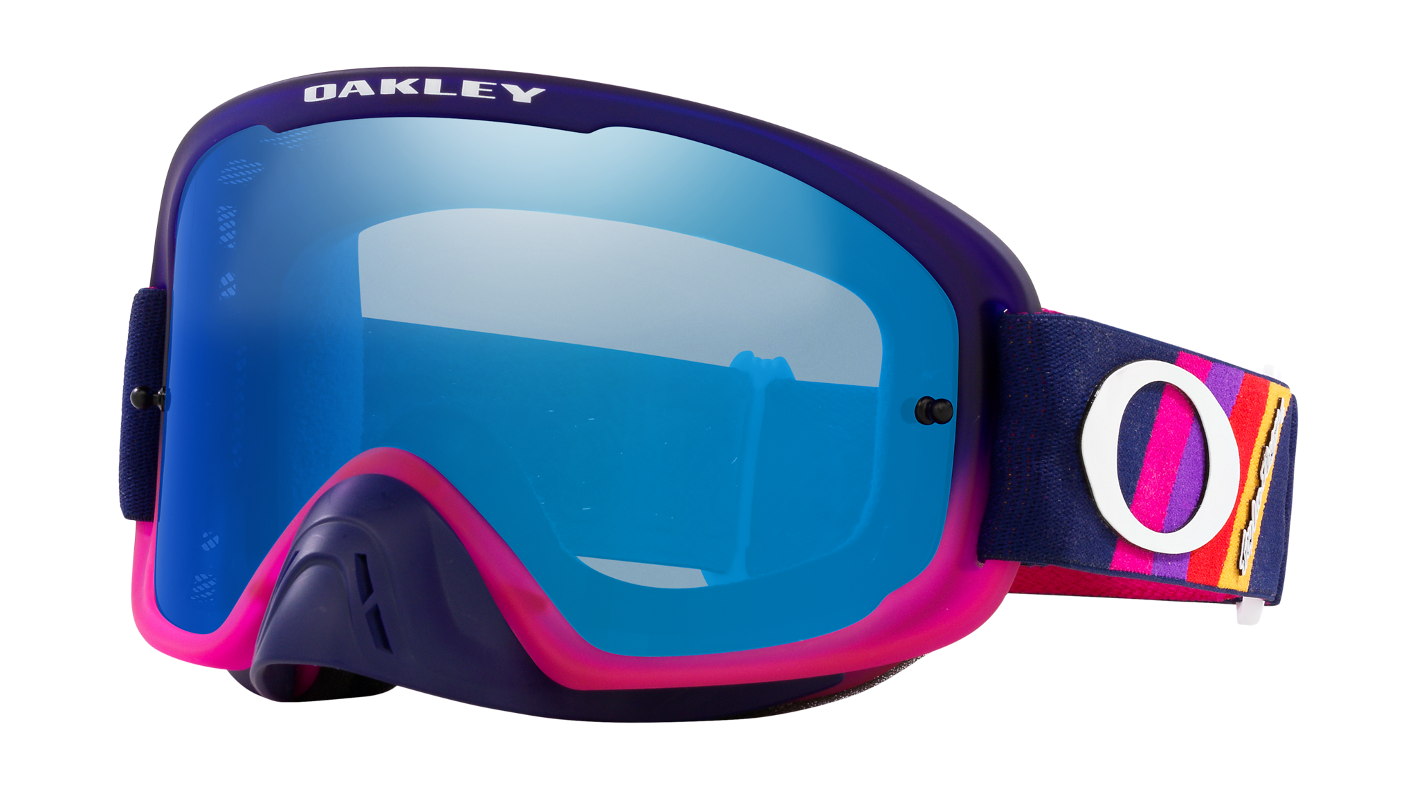 Oakley MTB Bril O-frame 2.0 TLD Navy Stripes - Black Ice Iridium Lens