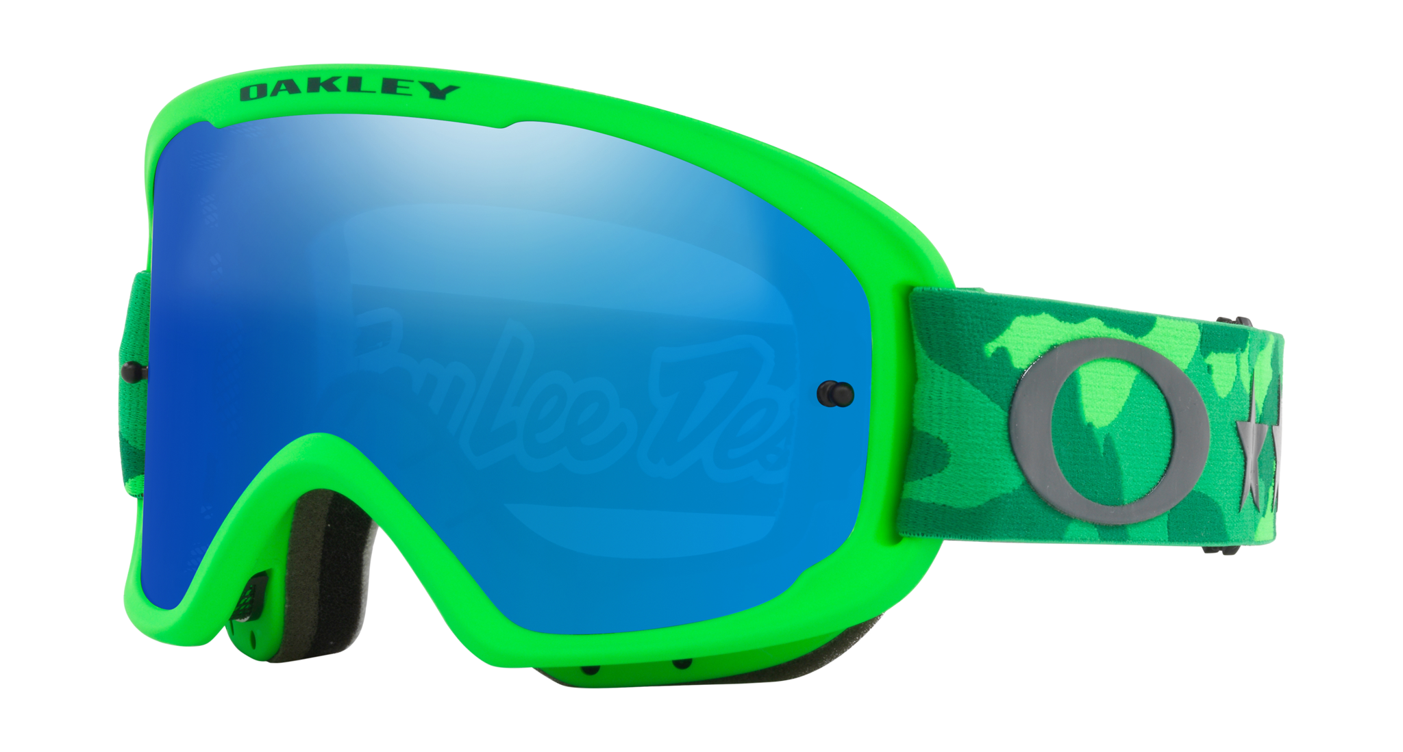 Oakley MTB Bril O-frame 2.0 TLD Star Dazzle Green Grey - Black Ice Iridium Lens