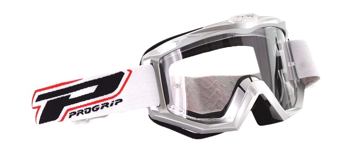 Progrip Crossbril 3201 TR Atzaki - Zilver - Clear Lens