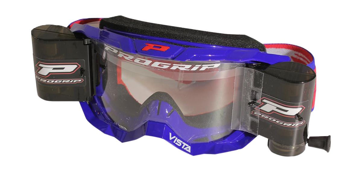 Progrip Crossbril Roll-Off 3303 TR Vista - Blauw - Clear Lens