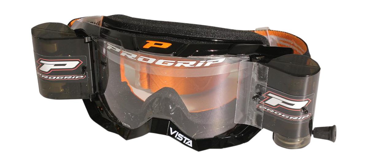 Progrip Crossbril Roll-Off 3303 TR Vista - Zwart - Clear Lens