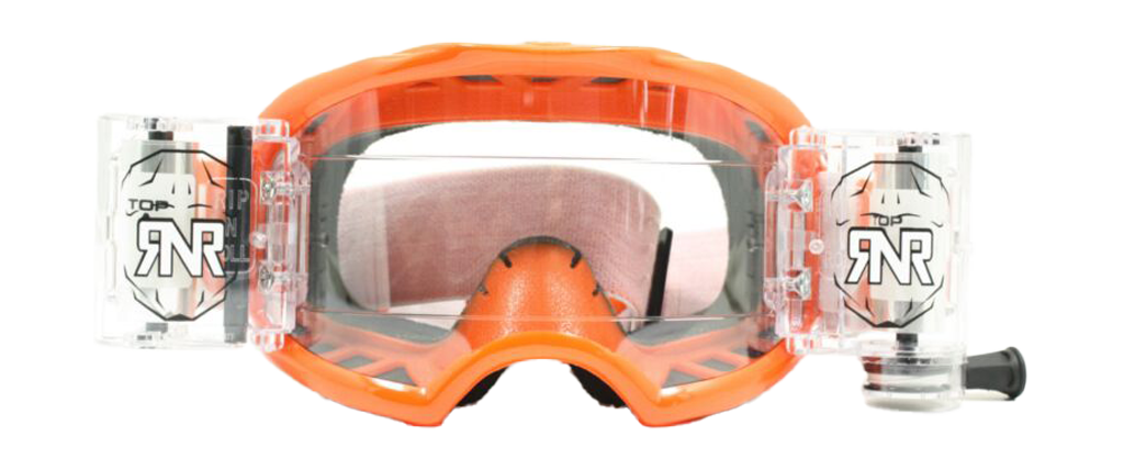 RNR Crossbril Roll-Off Colossus WVS - Oranje - Clear Lens