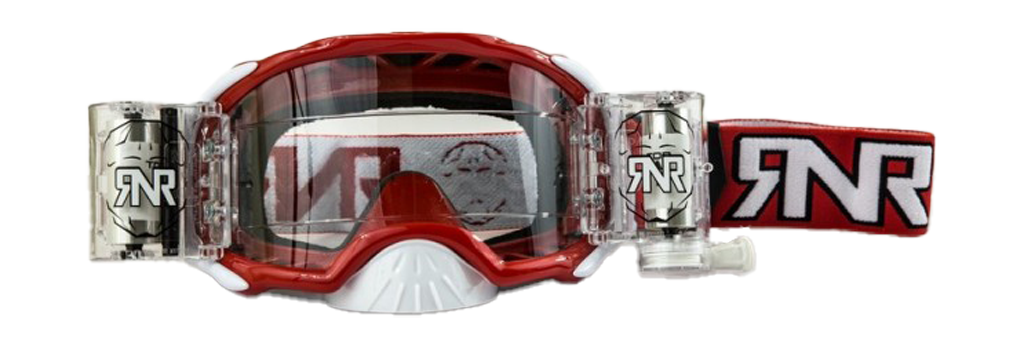 RNR Crossbril Roll-Off Platinum WVS - Rood - Clear Lens